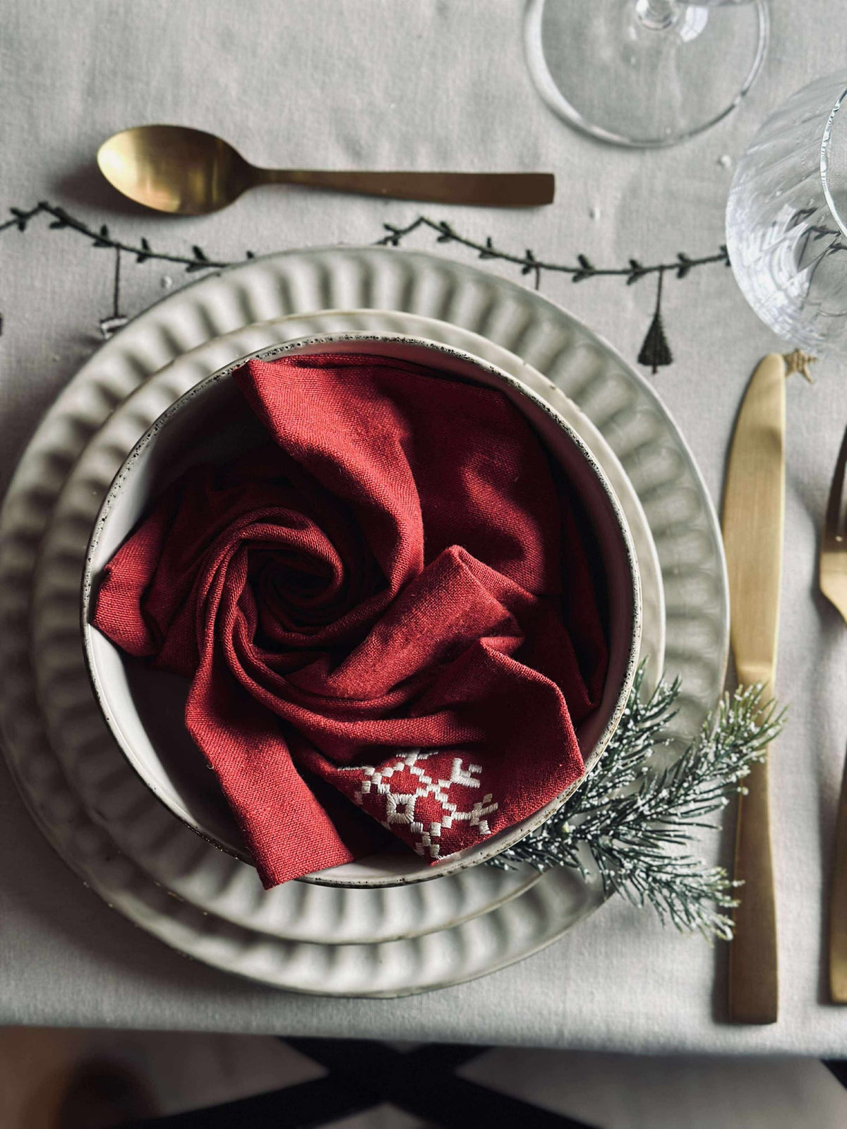 Servietten Rote Weihnachten - 4 Stk.