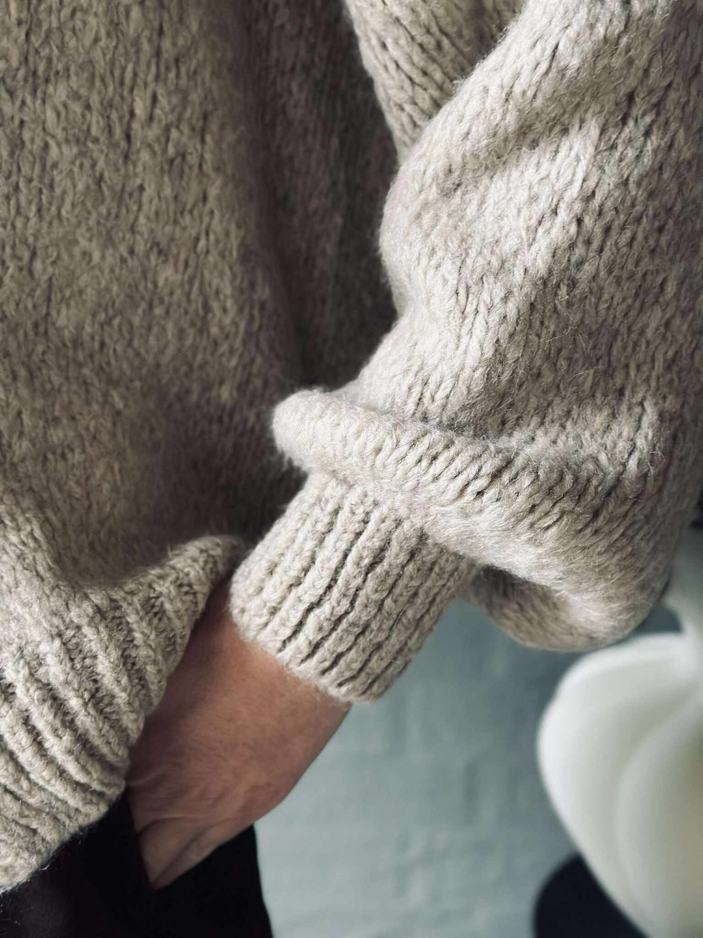 Cardigan mit Schleifen - Beige
