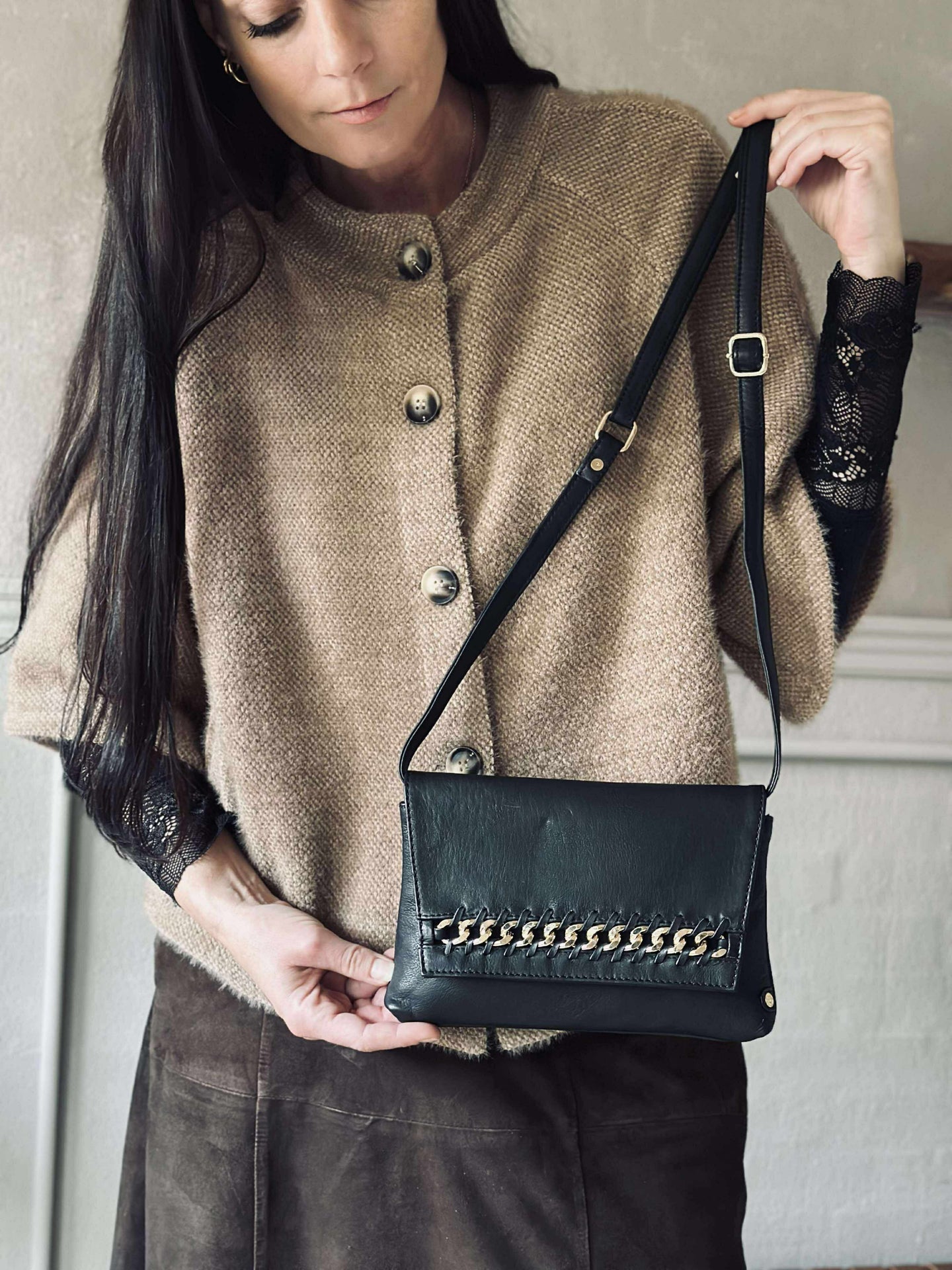 Clutch mit Goldkette - Small