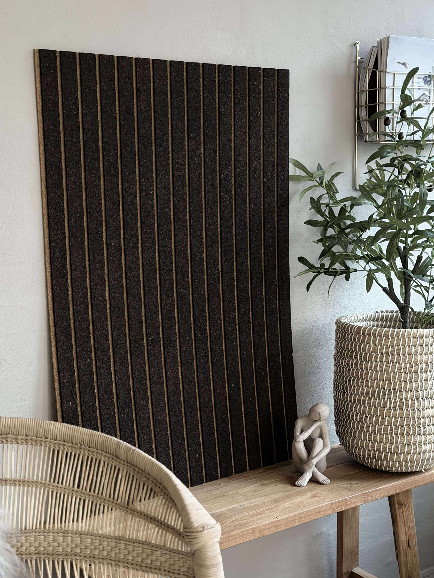 Korkplatte mit Paneeleffekt NEW Dark - Schallabsorbierend