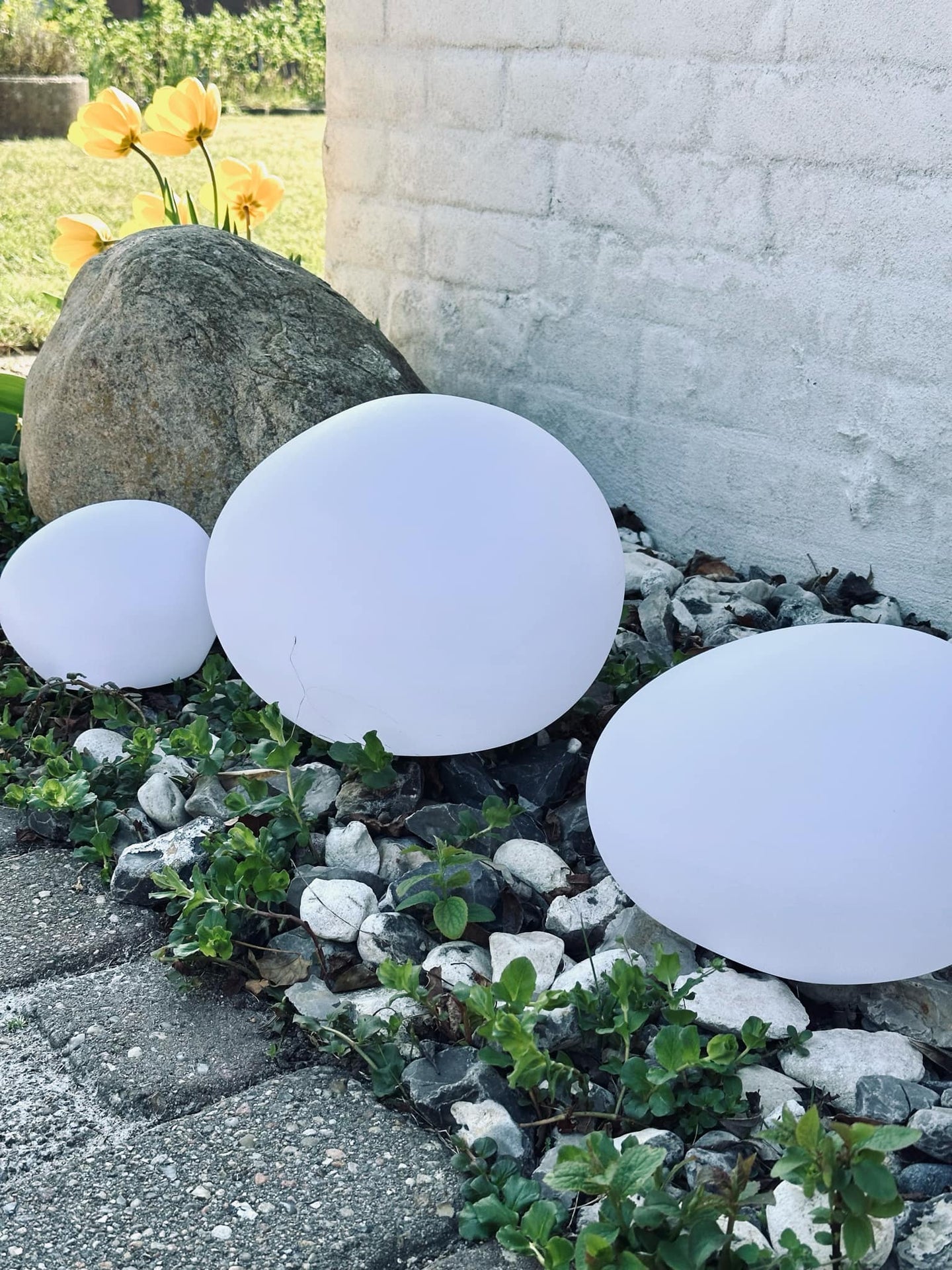 Solar stone - Set mit 3 Stück.
