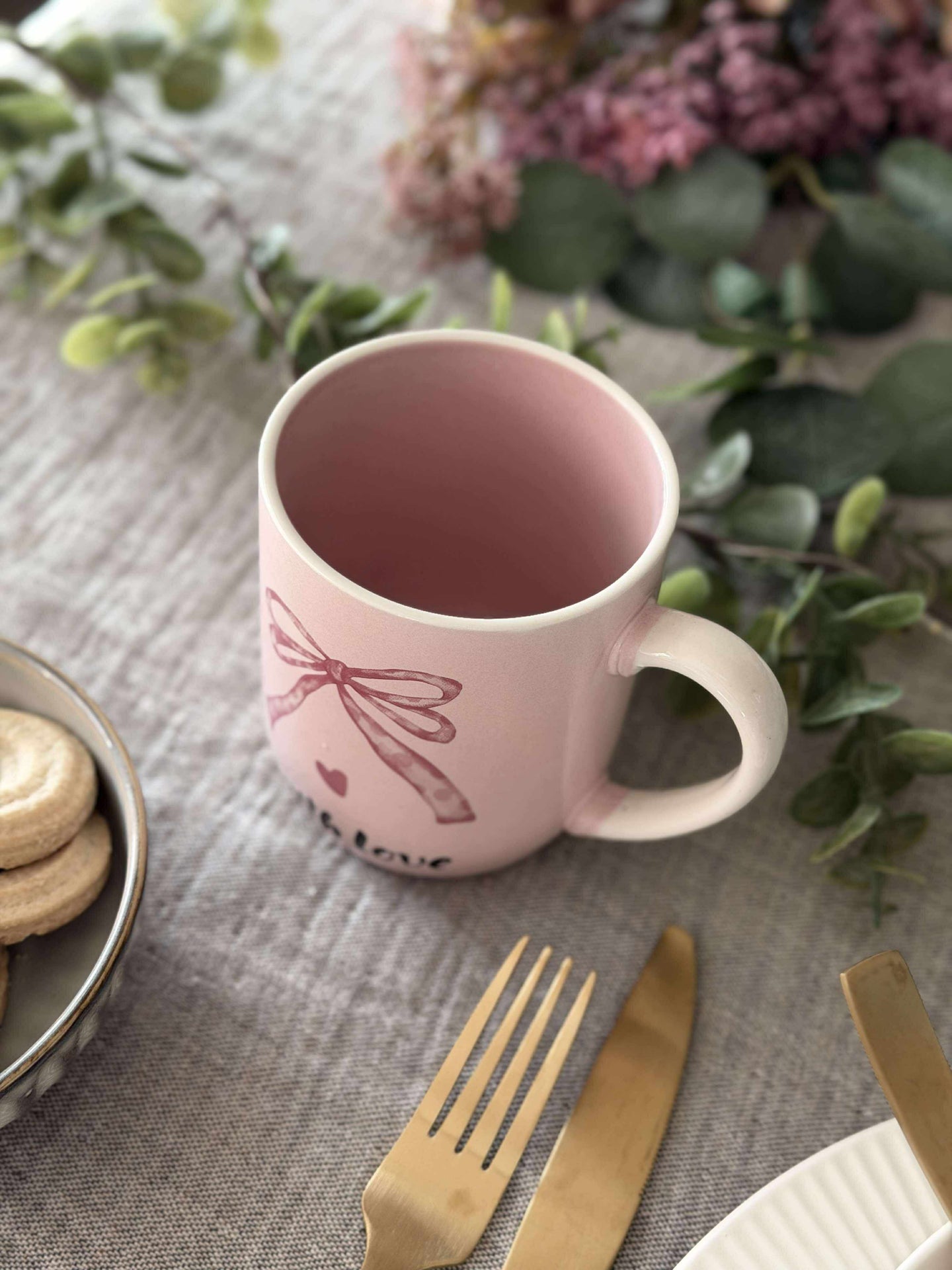 Becher Schleife - Soft Rose