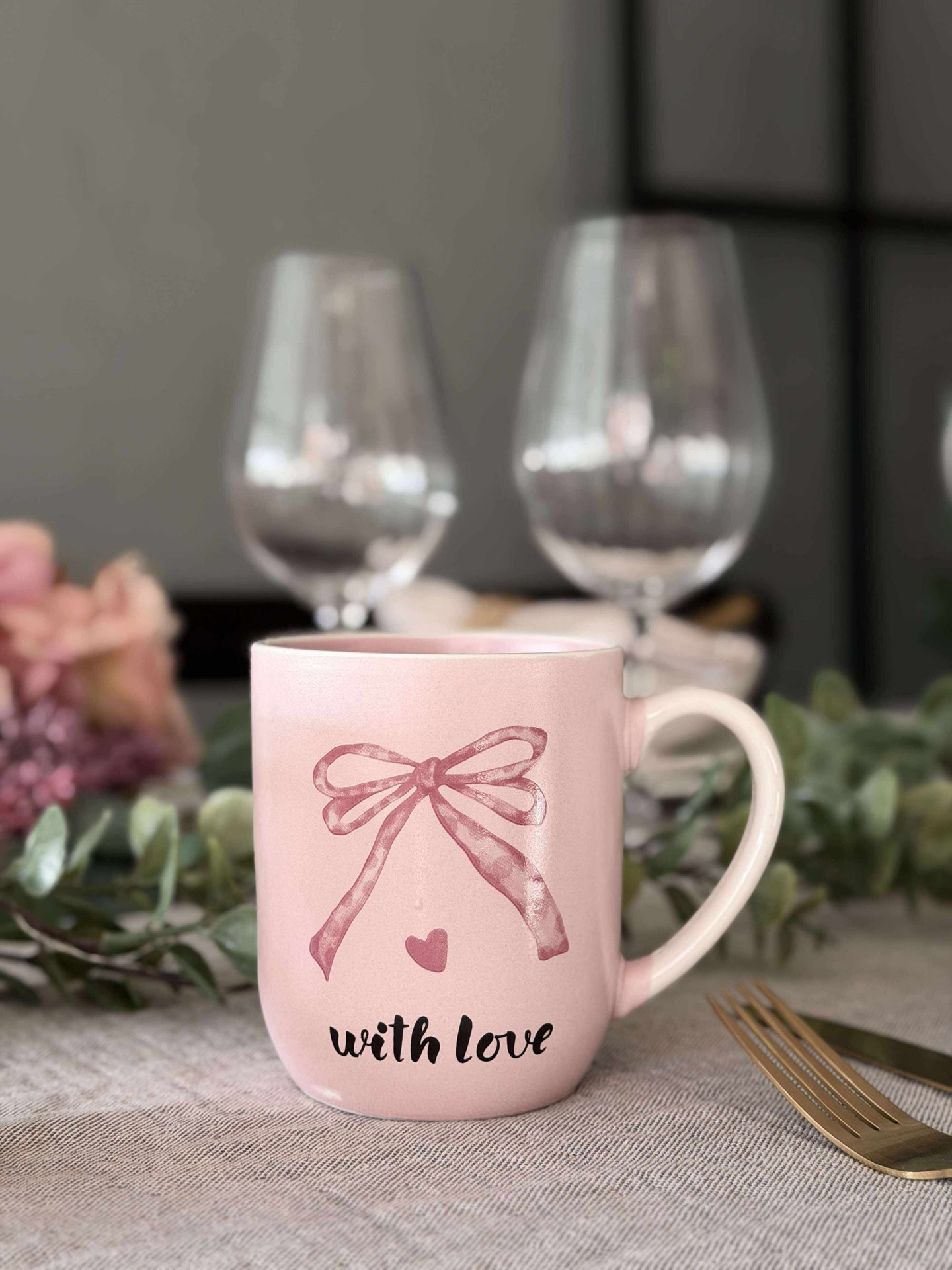 Becher Schleife - Soft Rose