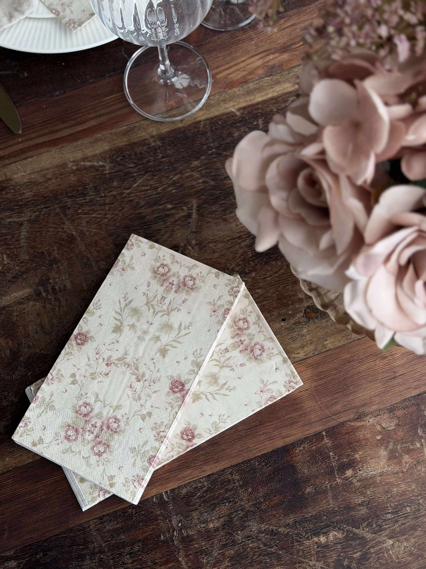 Servietten Mini Rosen - 20 Stk.