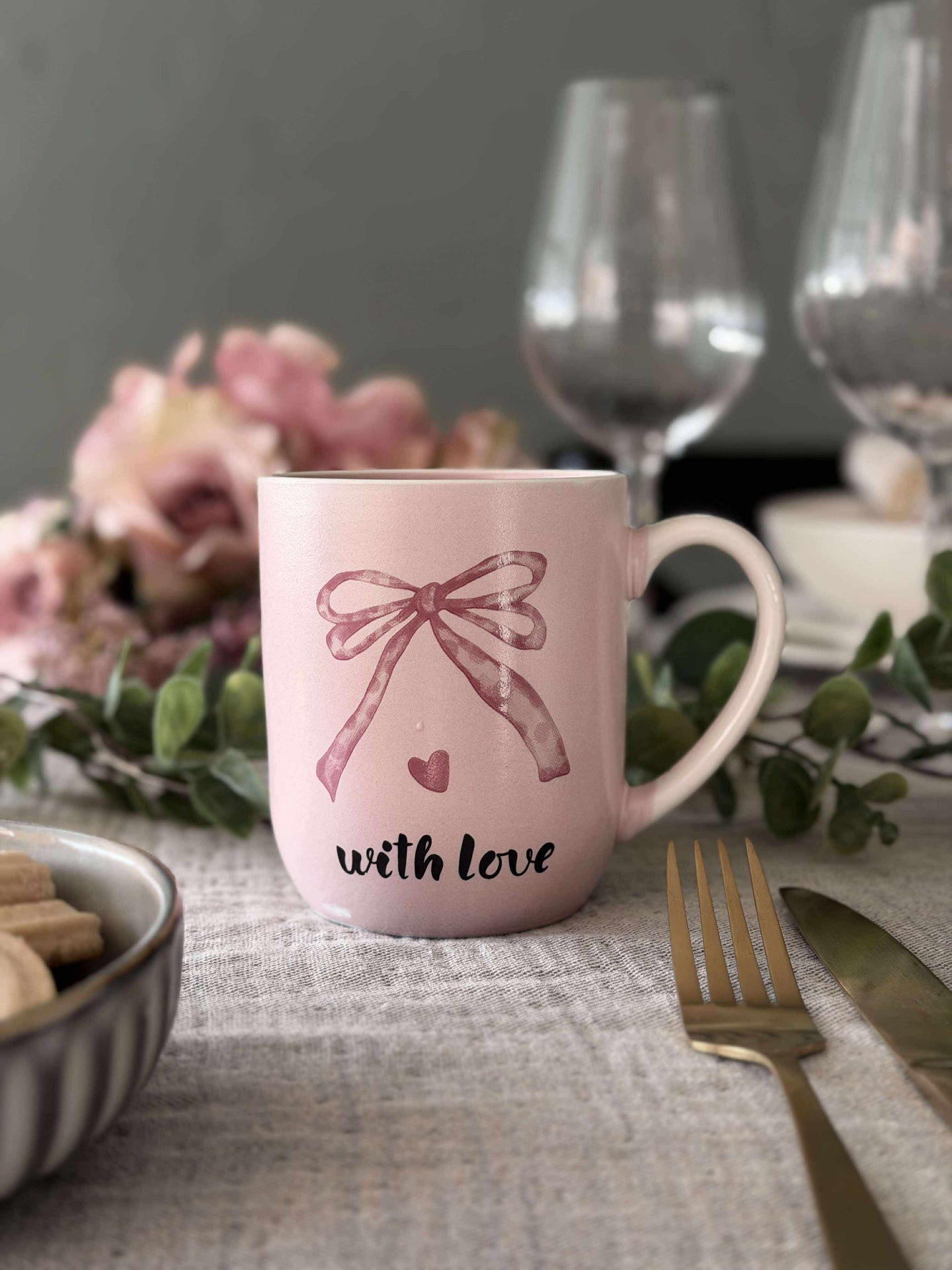 Becher Schleife - Soft Rose