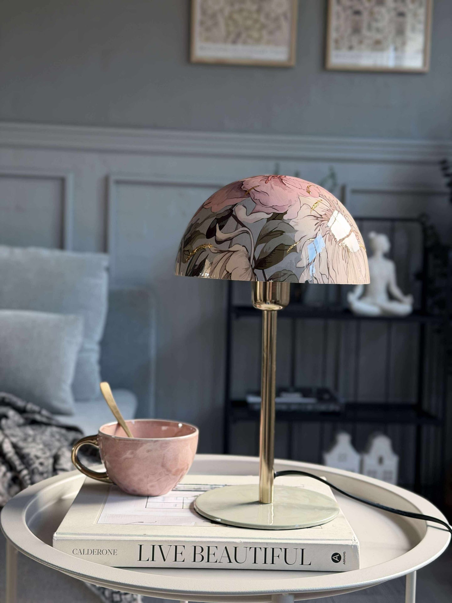 Tischlampe flower / gold