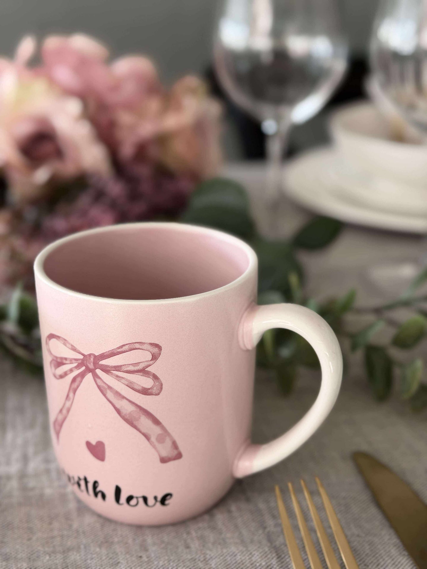 Becher Schleife - Soft Rose