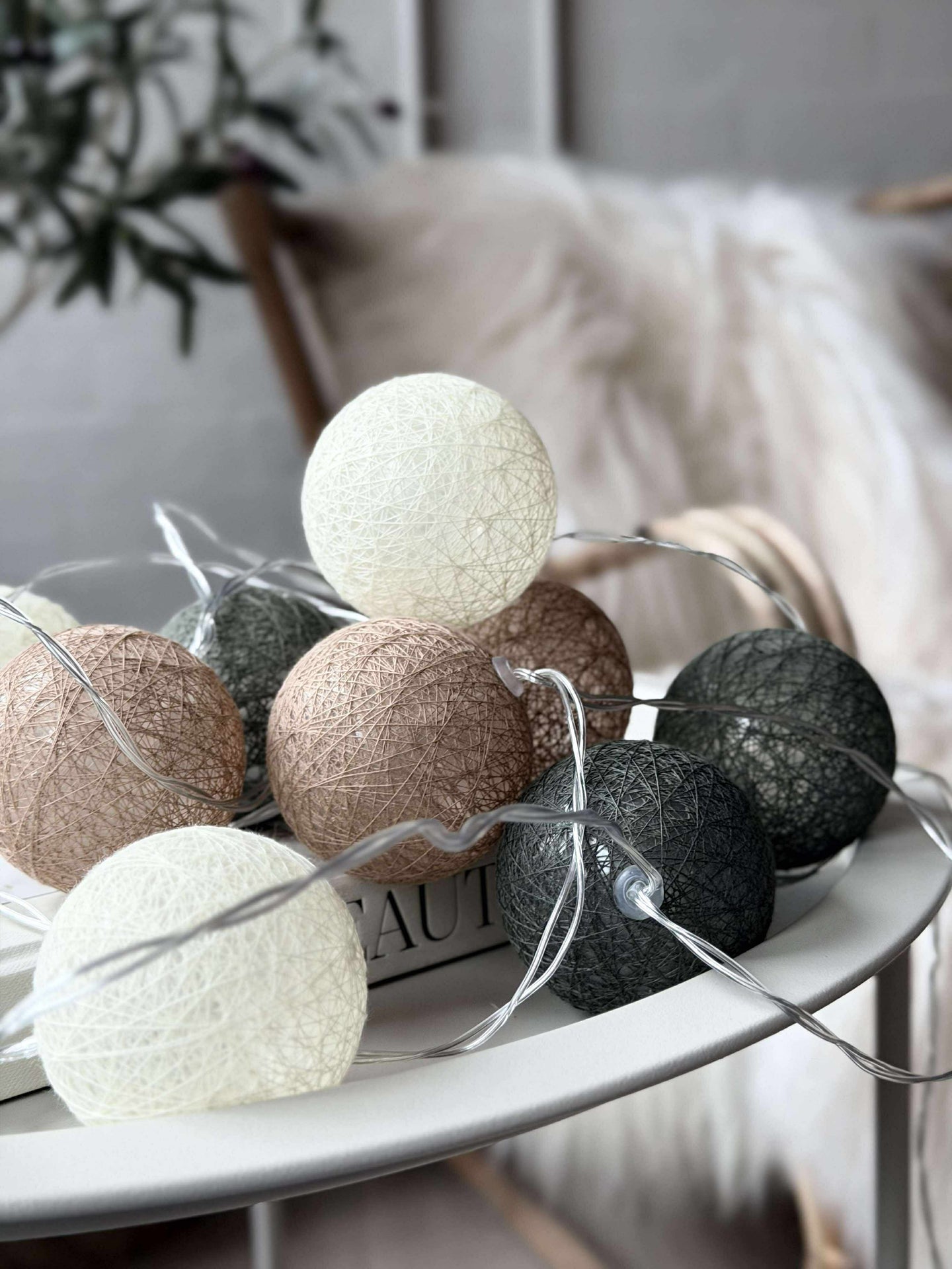 Lichterkette Raffia