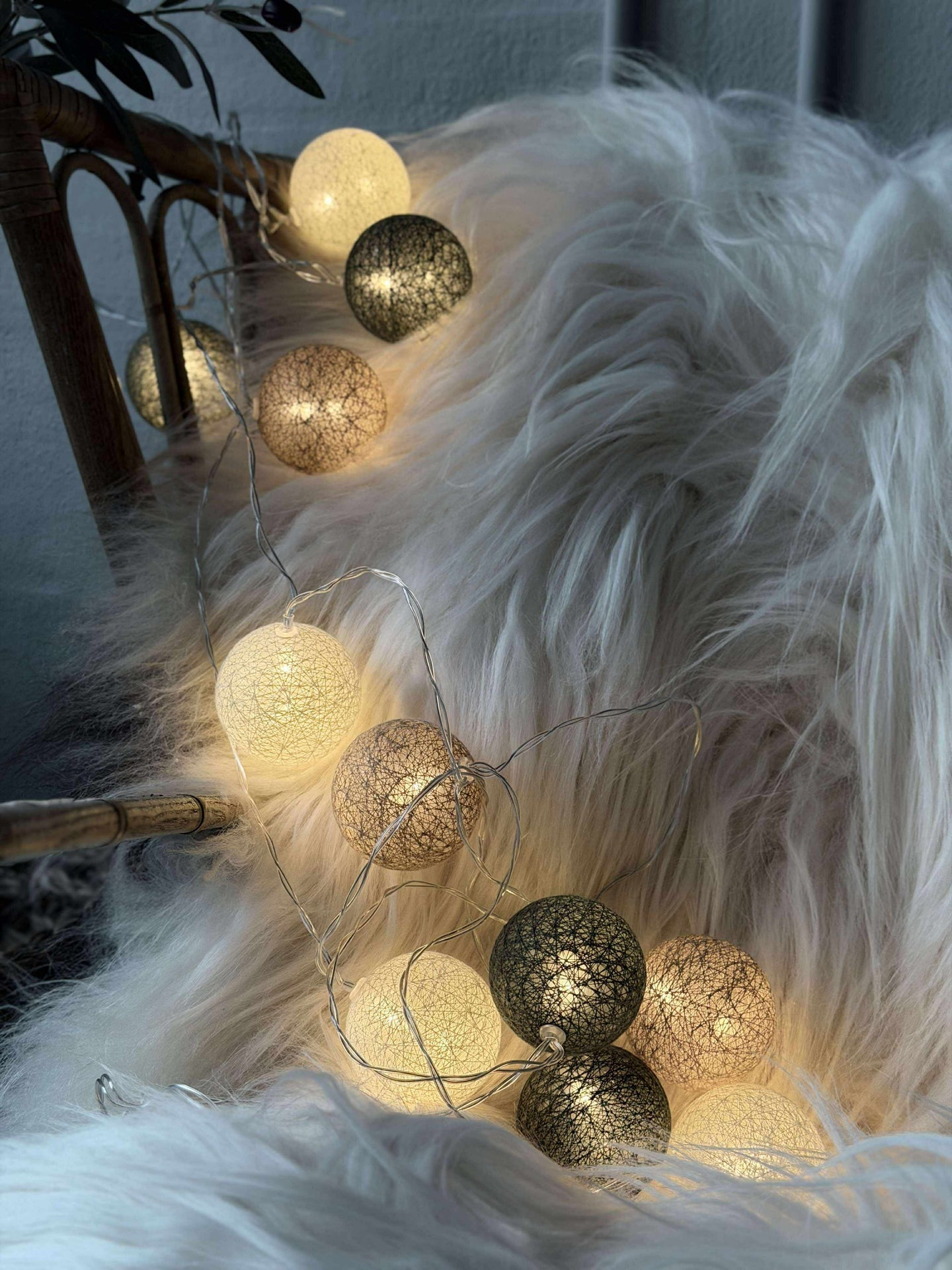 Lichterkette Raffia