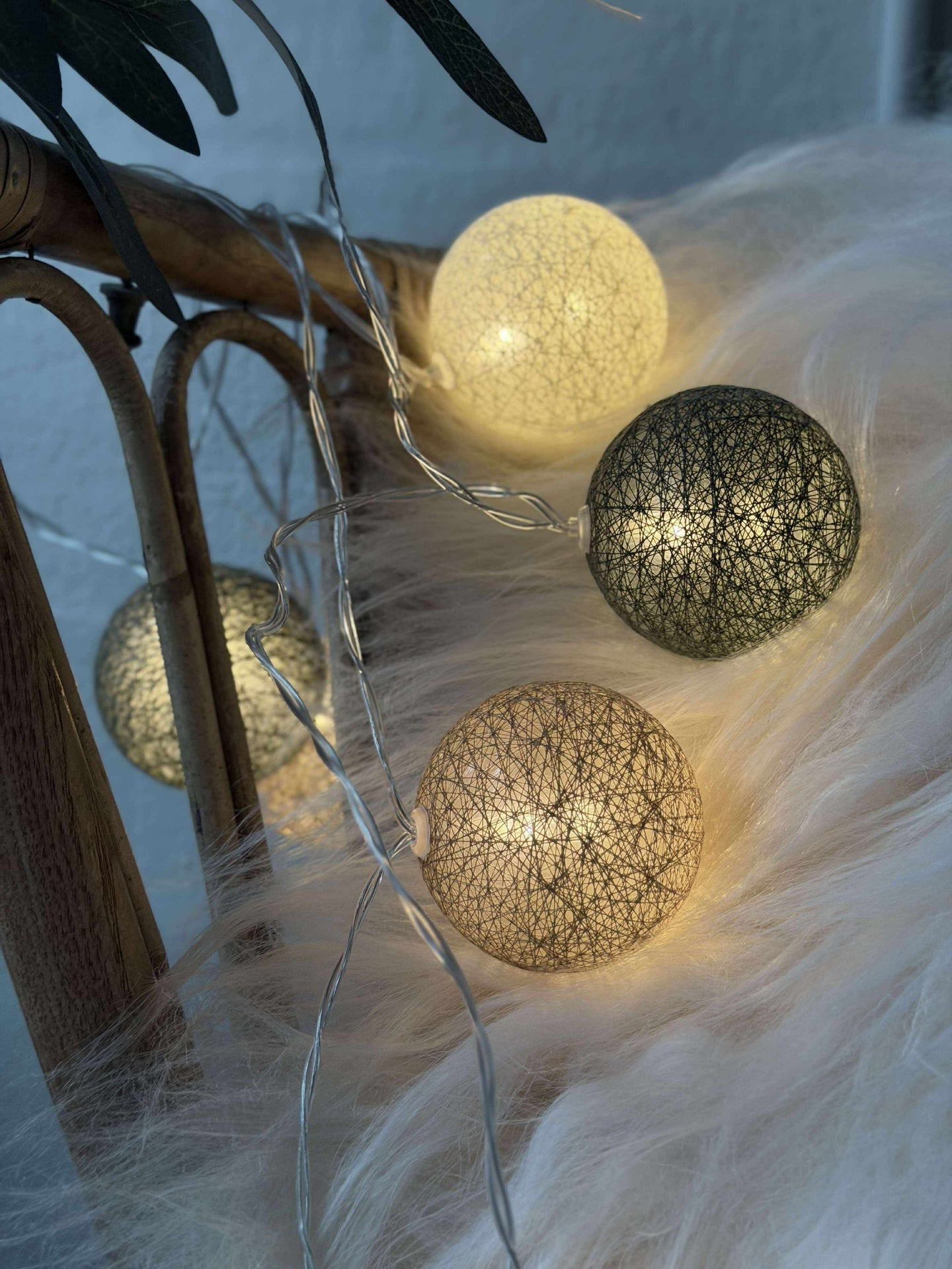 Lichterkette Raffia