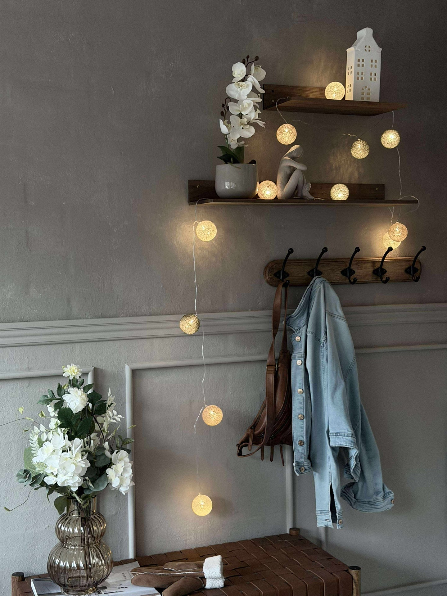 Lichterkette Raffia