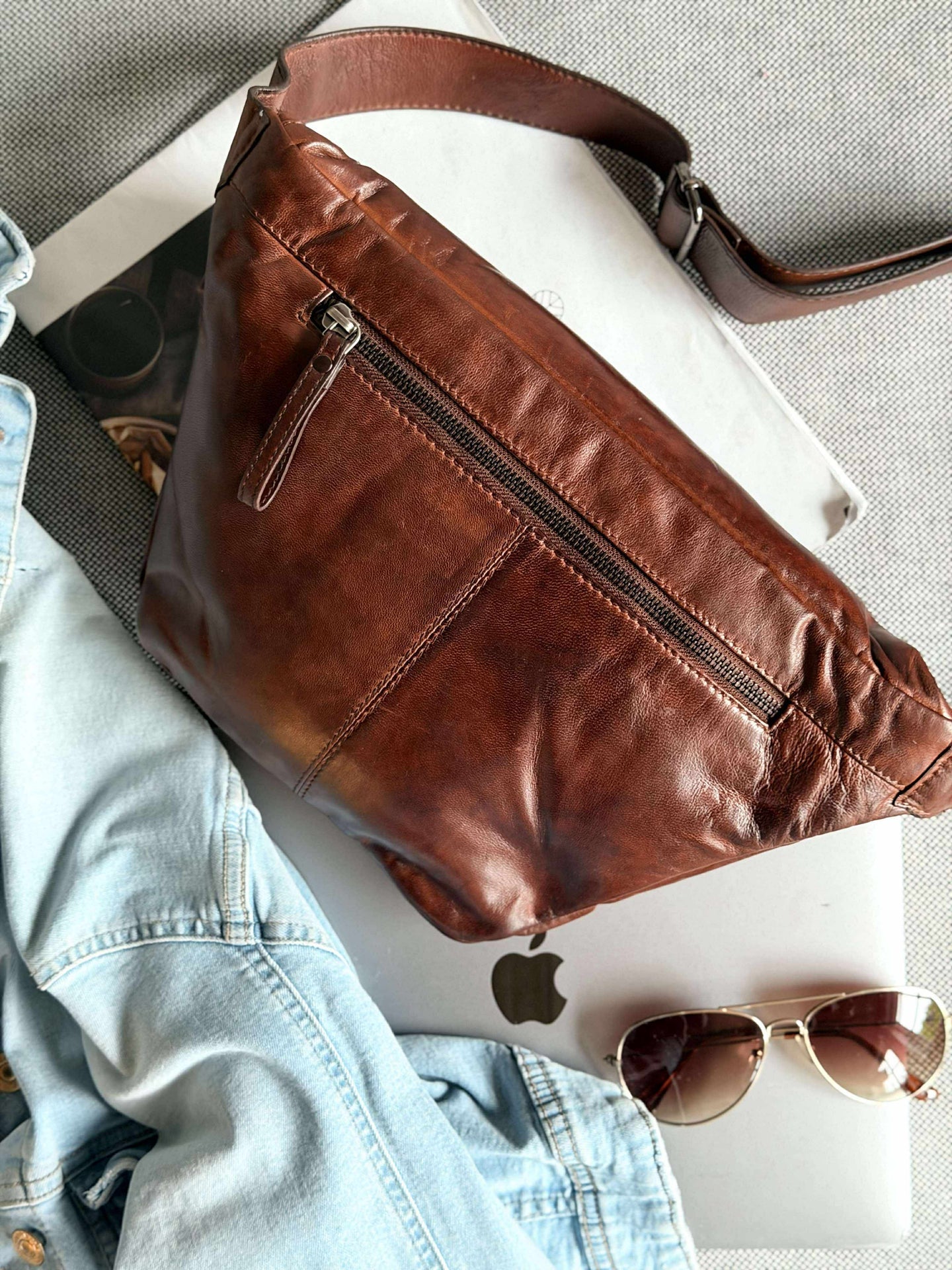 Bauchtasche Olivia Dark Cognac