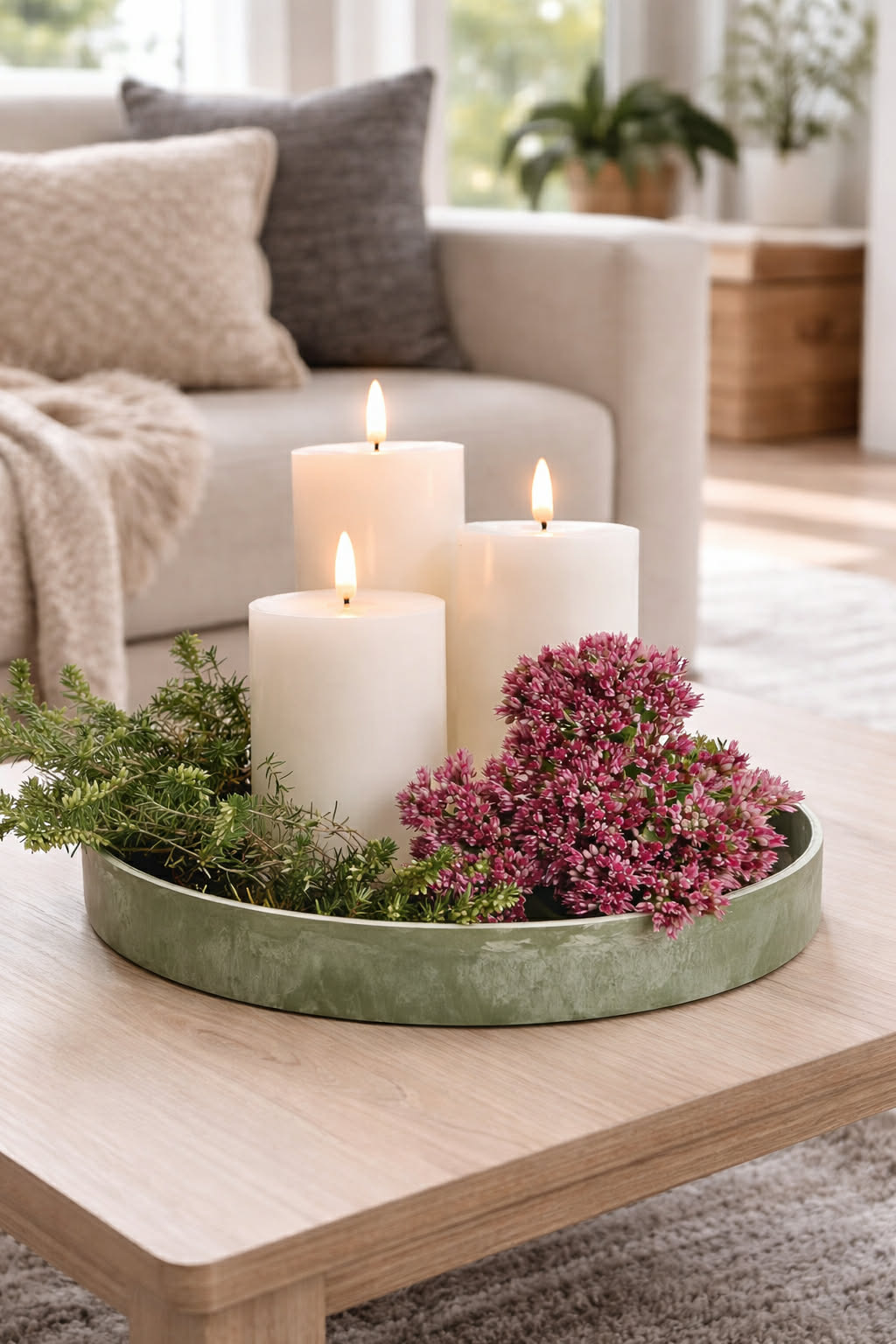 Tablett Beton-Look – Groß – Grün