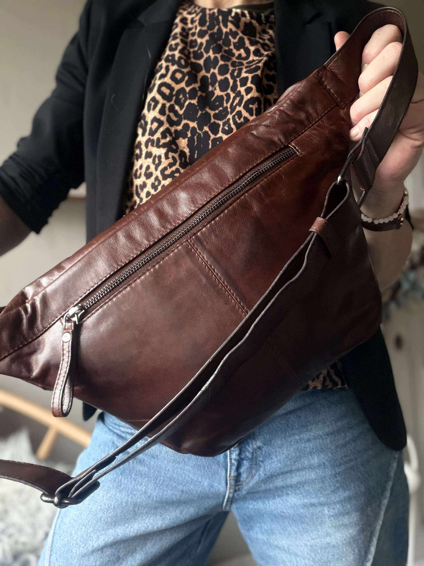 Bauchtasche Olivia Dark Cognac