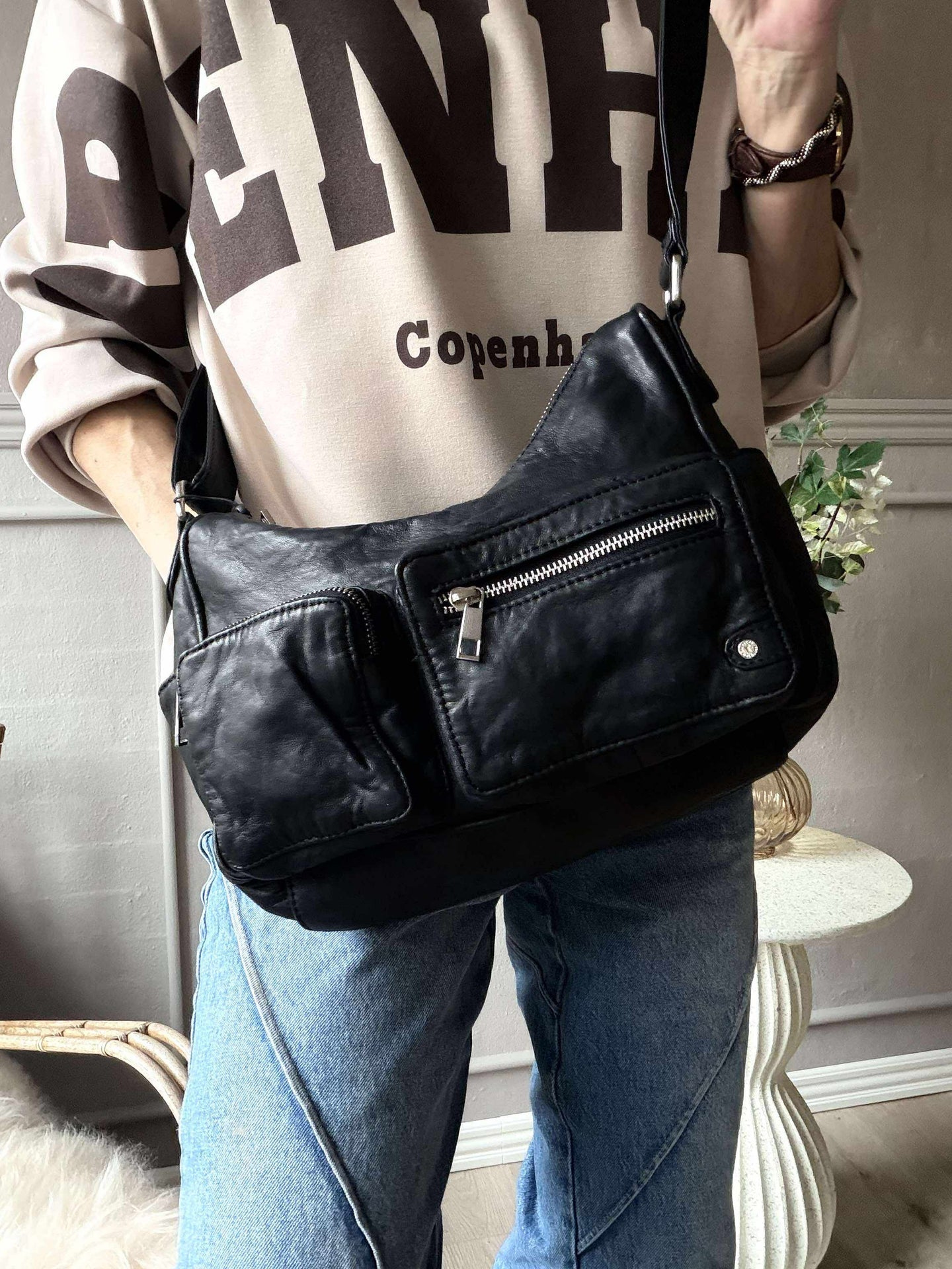 Schultertasche Sienna - Black Nero