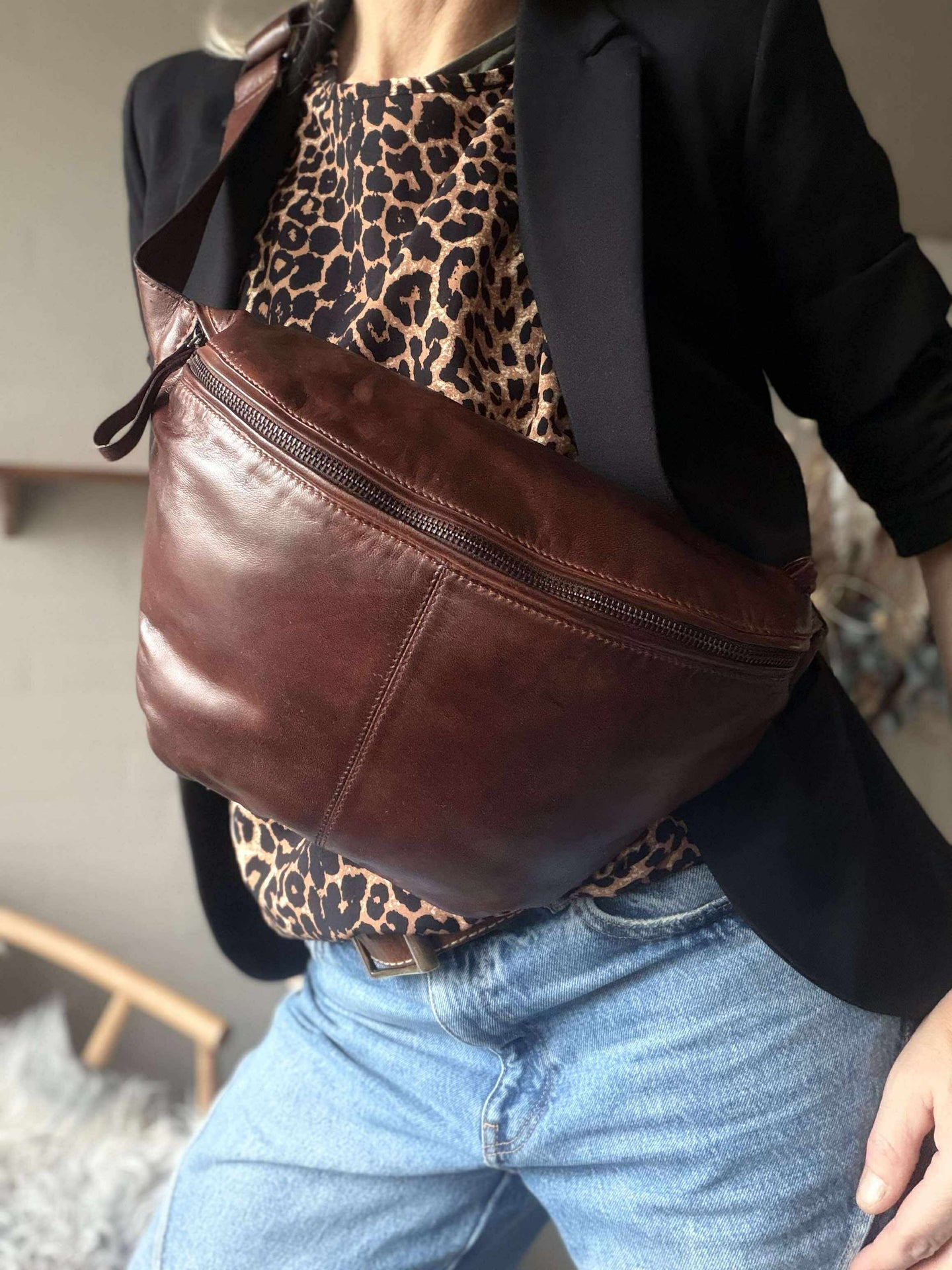 Bauchtasche Olivia Dark Cognac