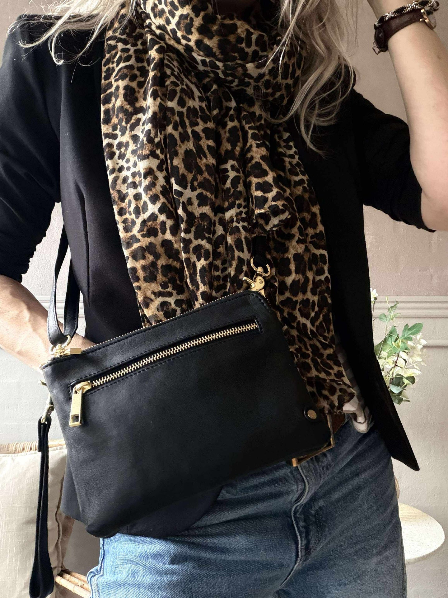 Clutch Selma - Schwarz / Gold