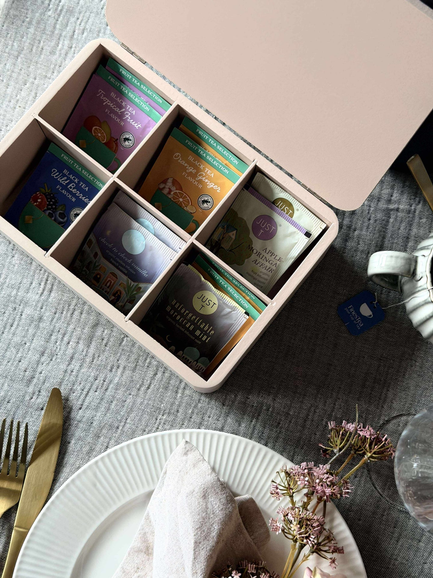 TEA-Box - Creme oder Rosa