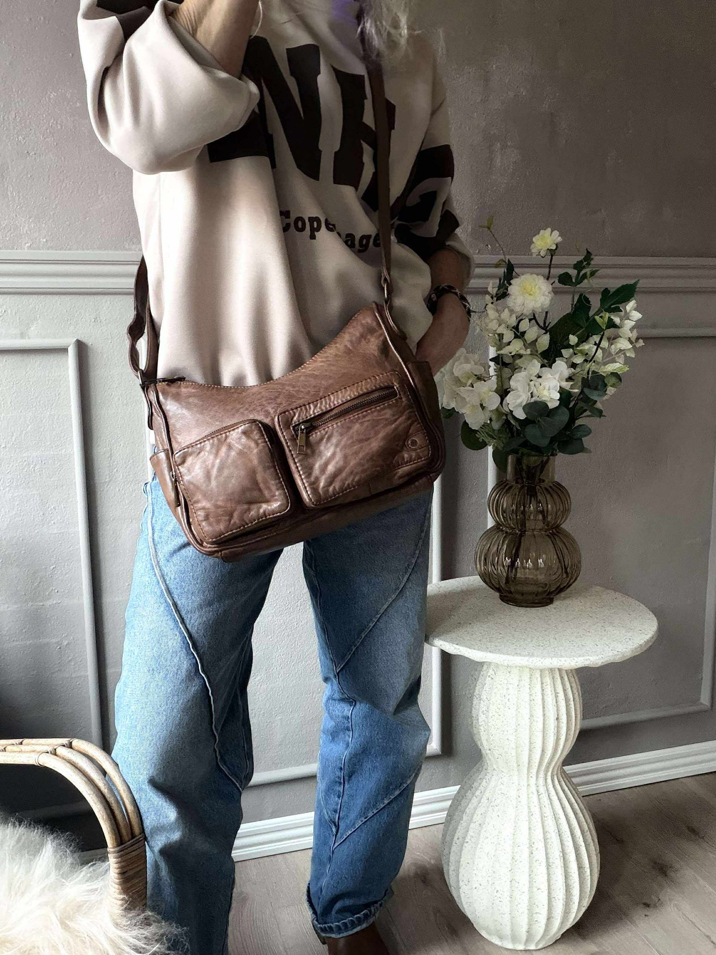 Schultertasche Sienna - Chestnut