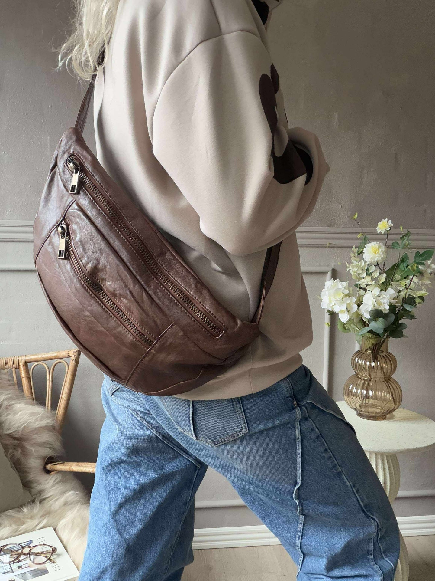 Bauchtasche XL MIRA - Chesterfield