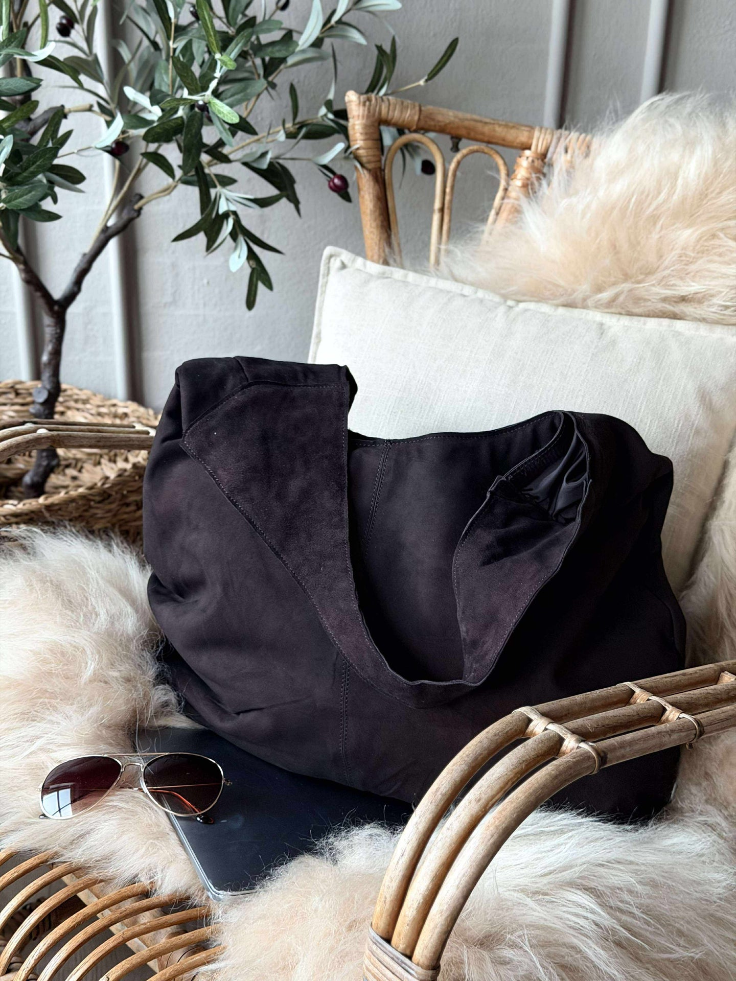 Shopper Wildleder - Coffee brown
