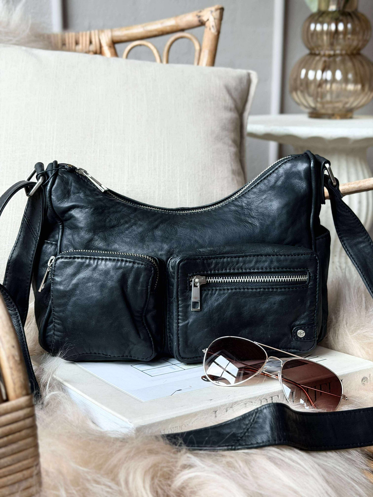 Schultertasche Sienna - Black Nero