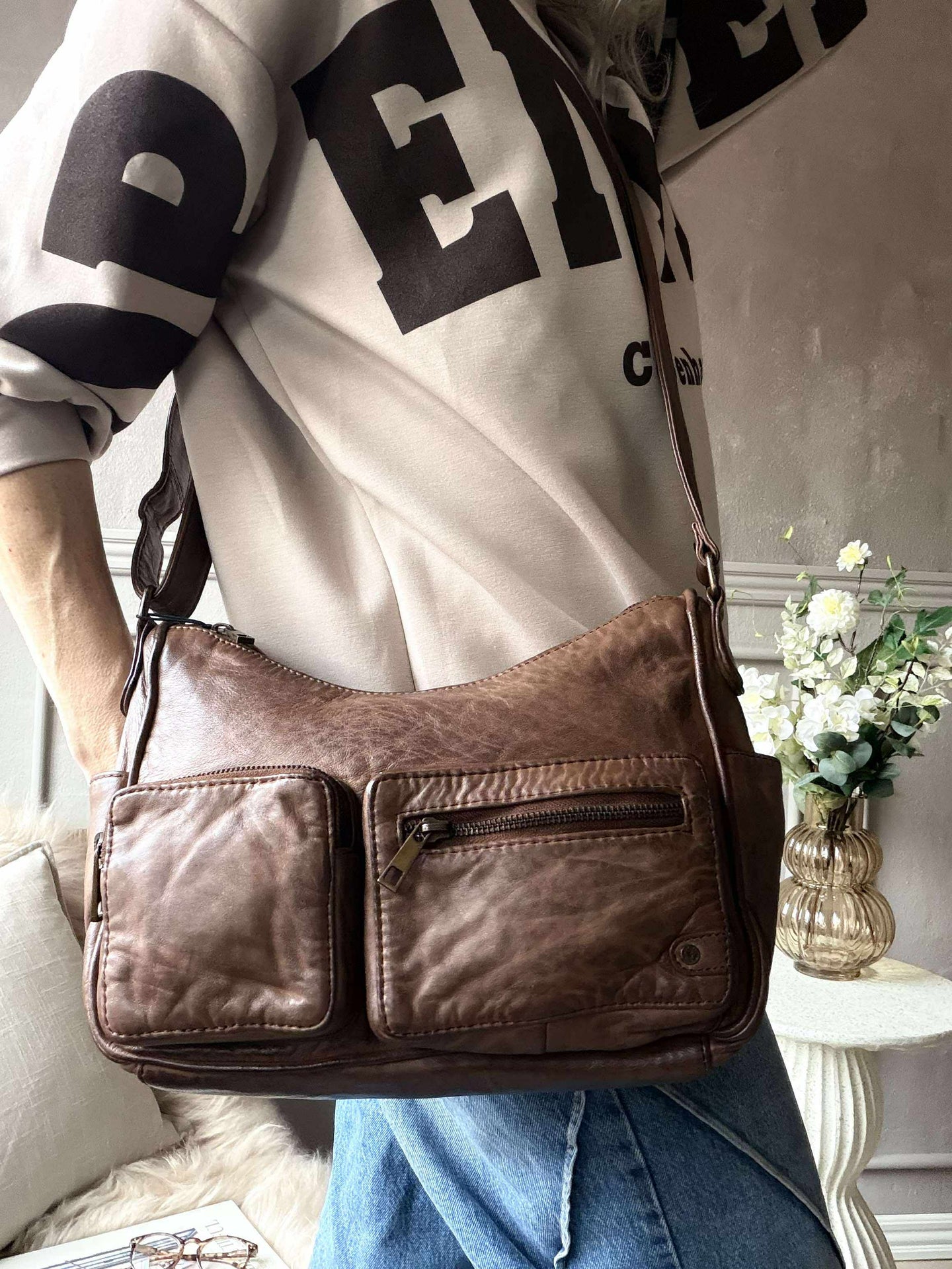 Schultertasche Sienna - Chestnut