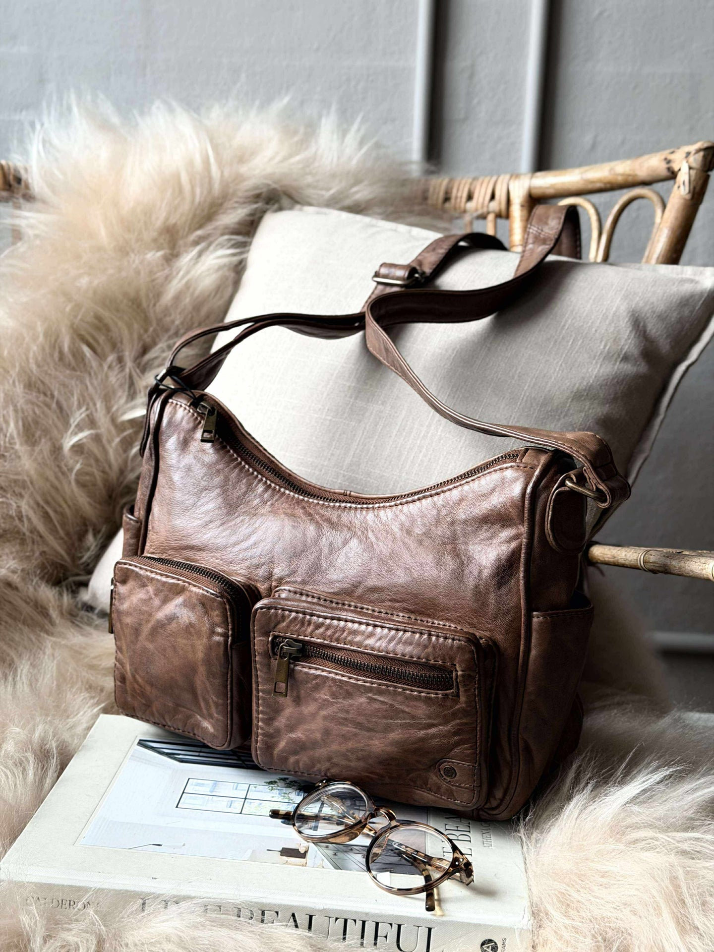 Schultertasche Sienna - Chestnut