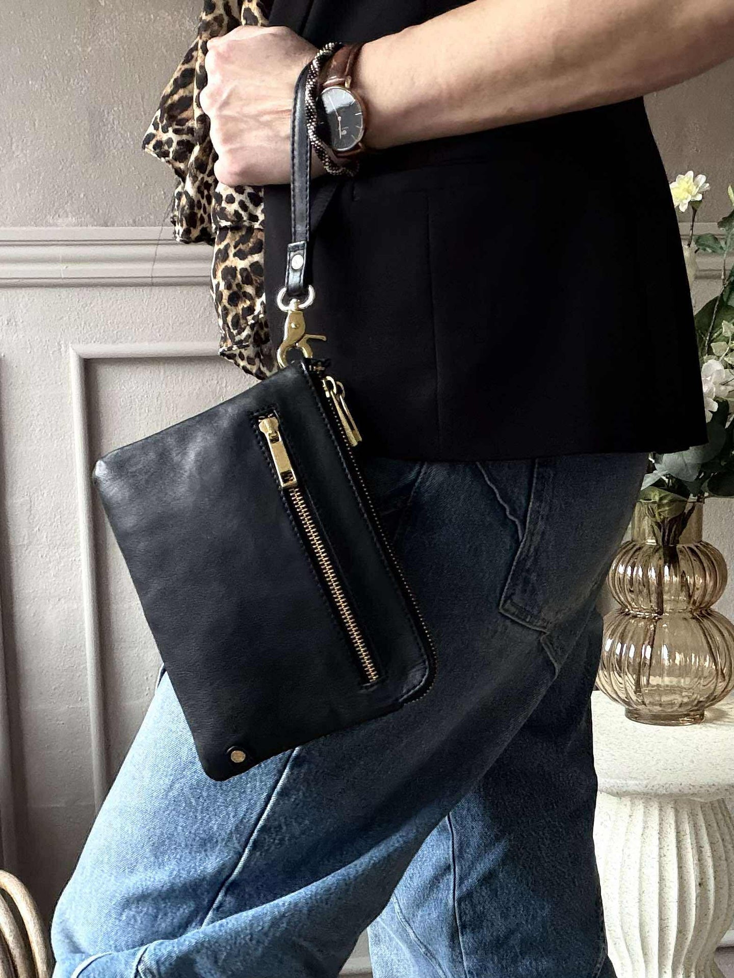 Clutch Selma - Schwarz / Gold