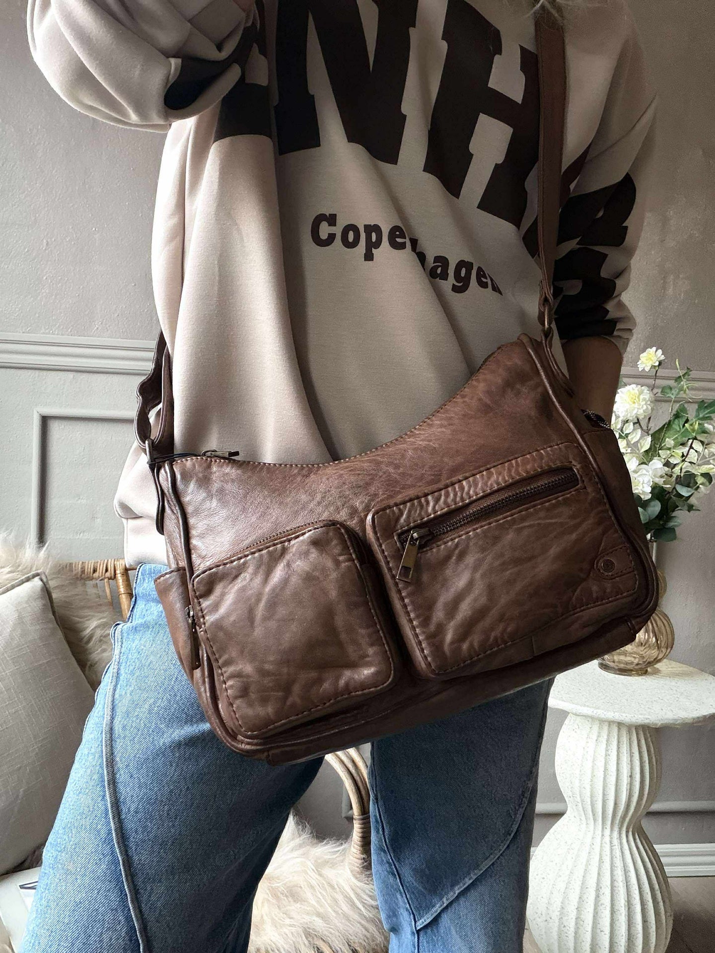 Schultertasche Sienna - Chestnut