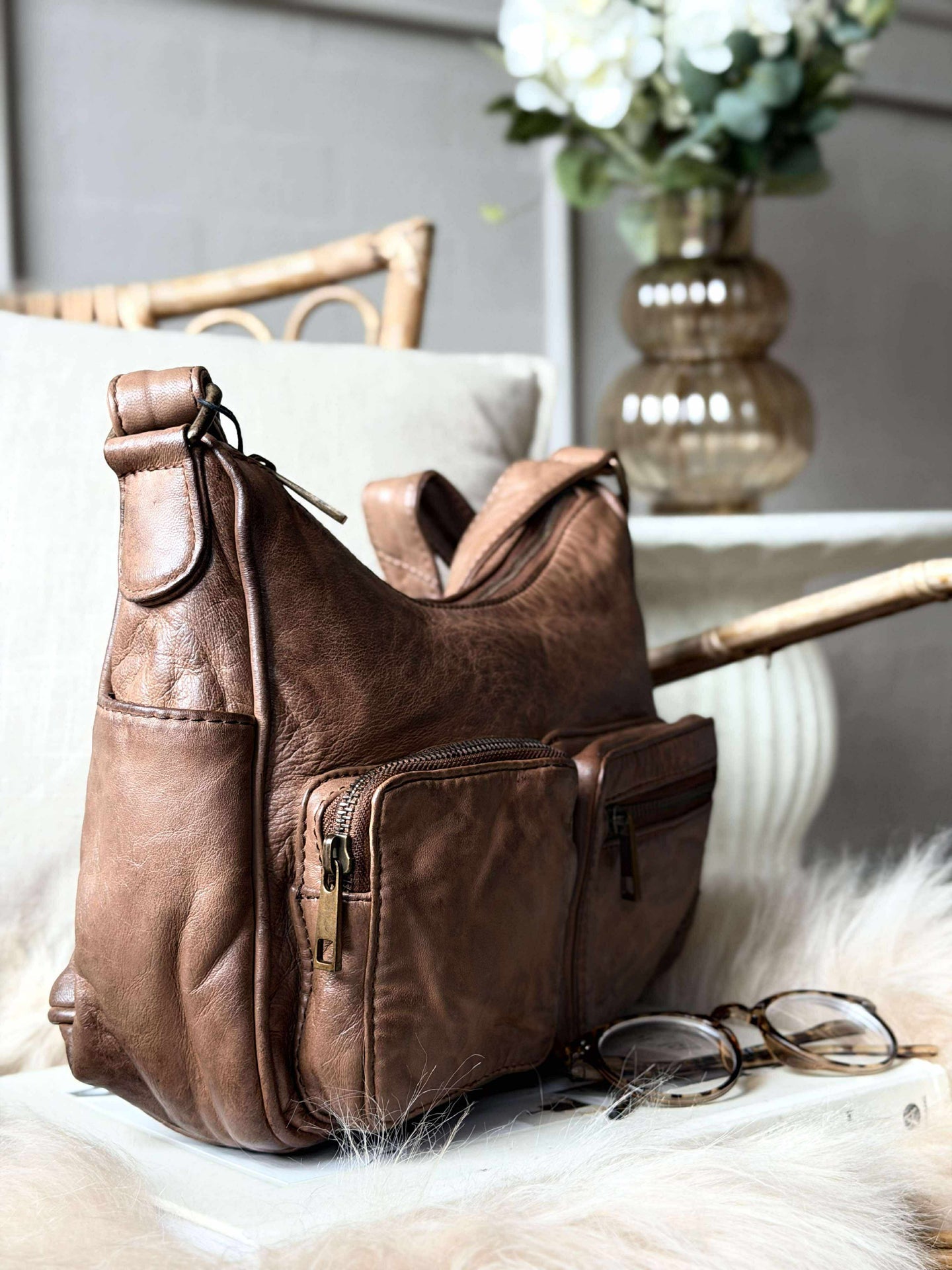 Schultertasche Sienna - Chestnut