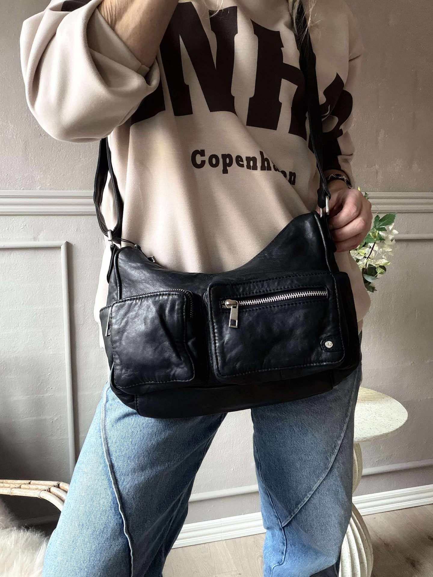 Schultertasche Sienna - Black Nero