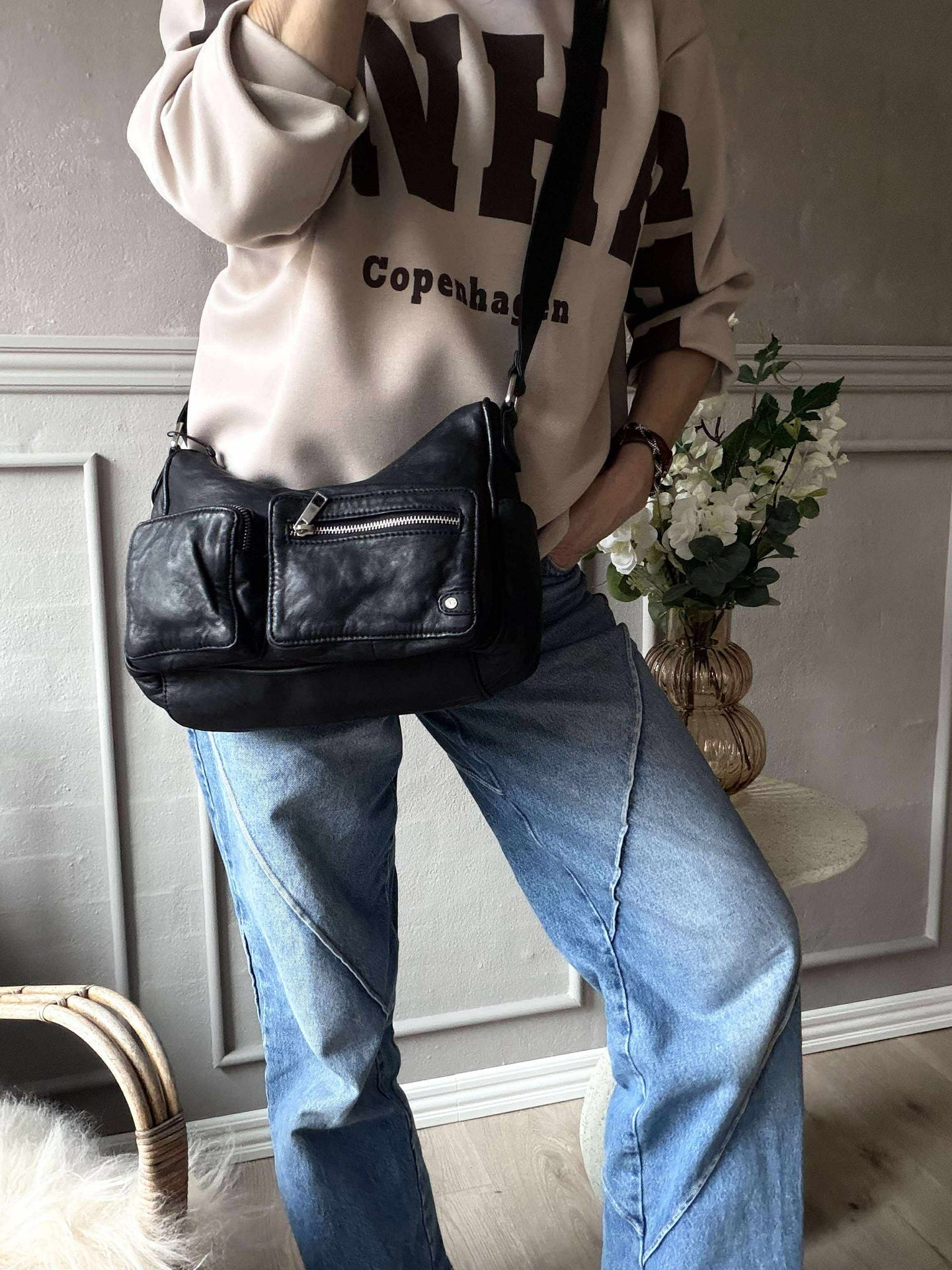 Schultertasche Sienna - Black Nero