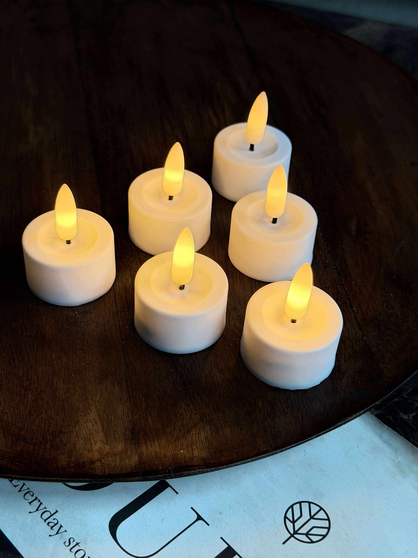LED-Teelichter 8 Stk. + Fernbedienung mit Timer