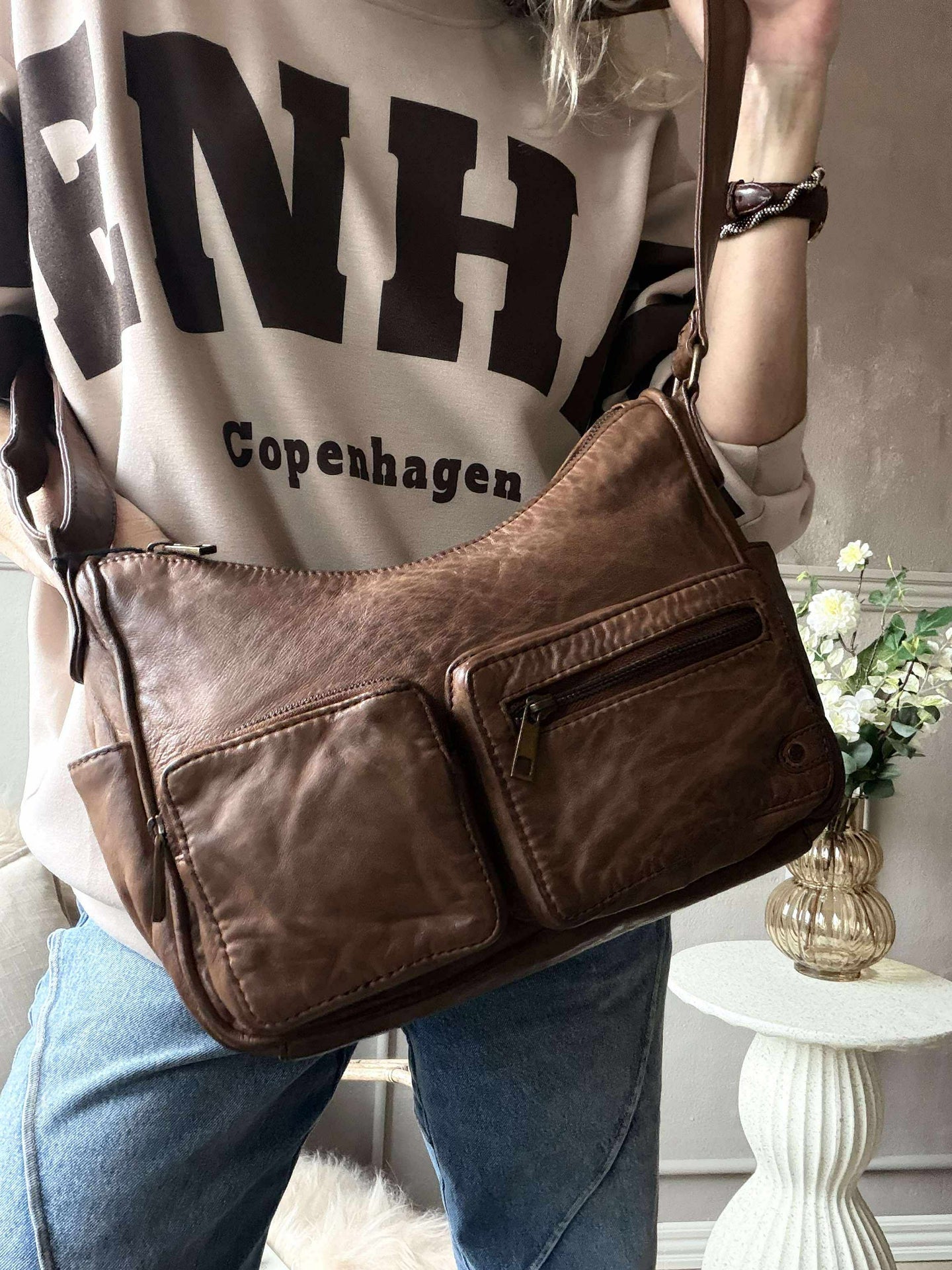 Schultertasche Sienna - Chestnut
