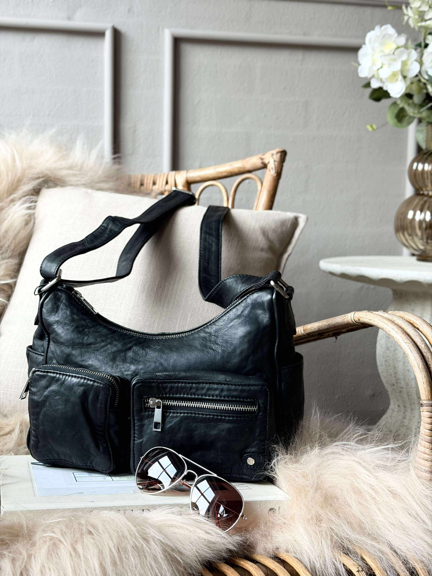 Schultertasche Sienna - Black Nero