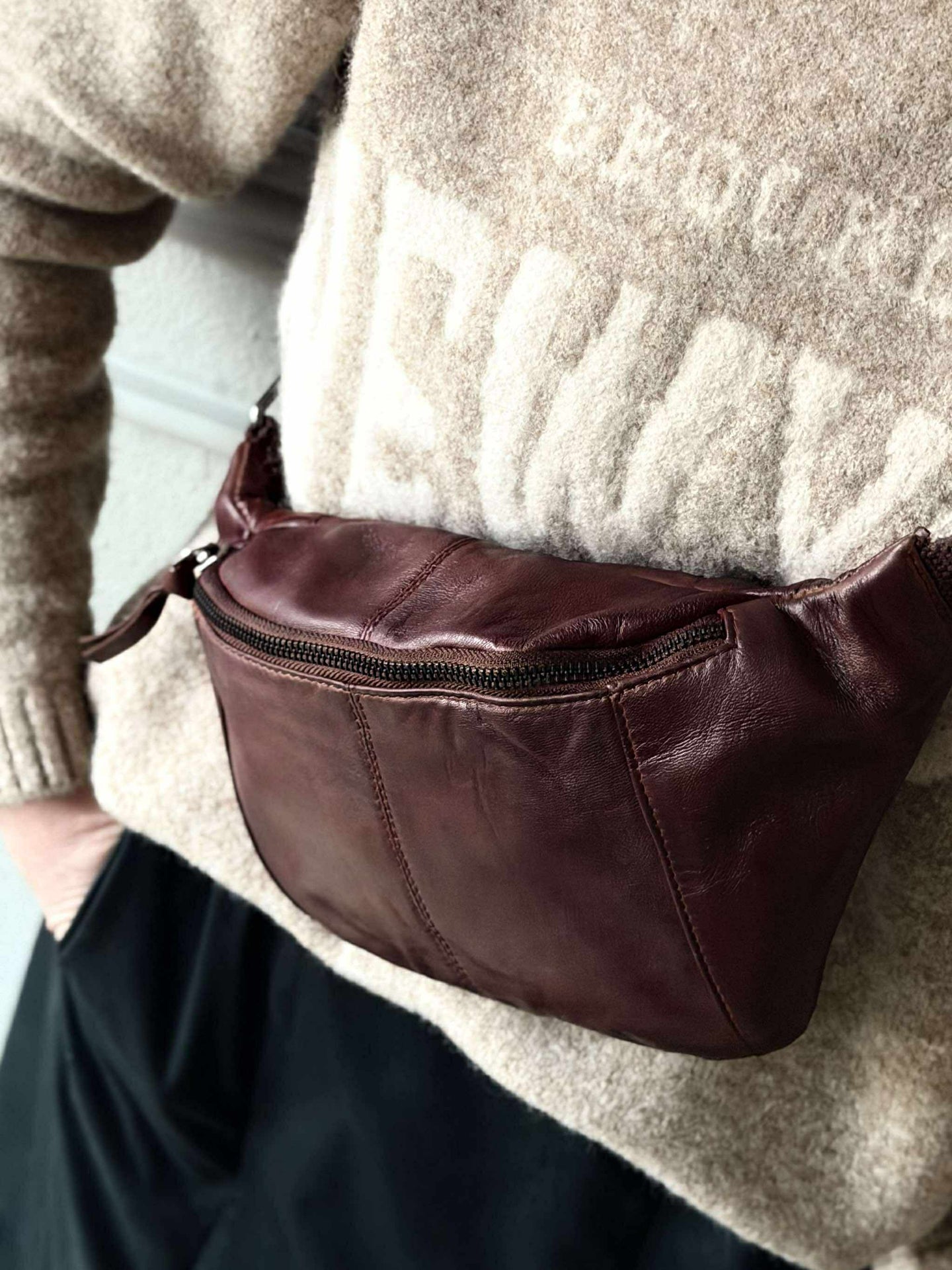 Bumbag JUNE - New Dark cognac