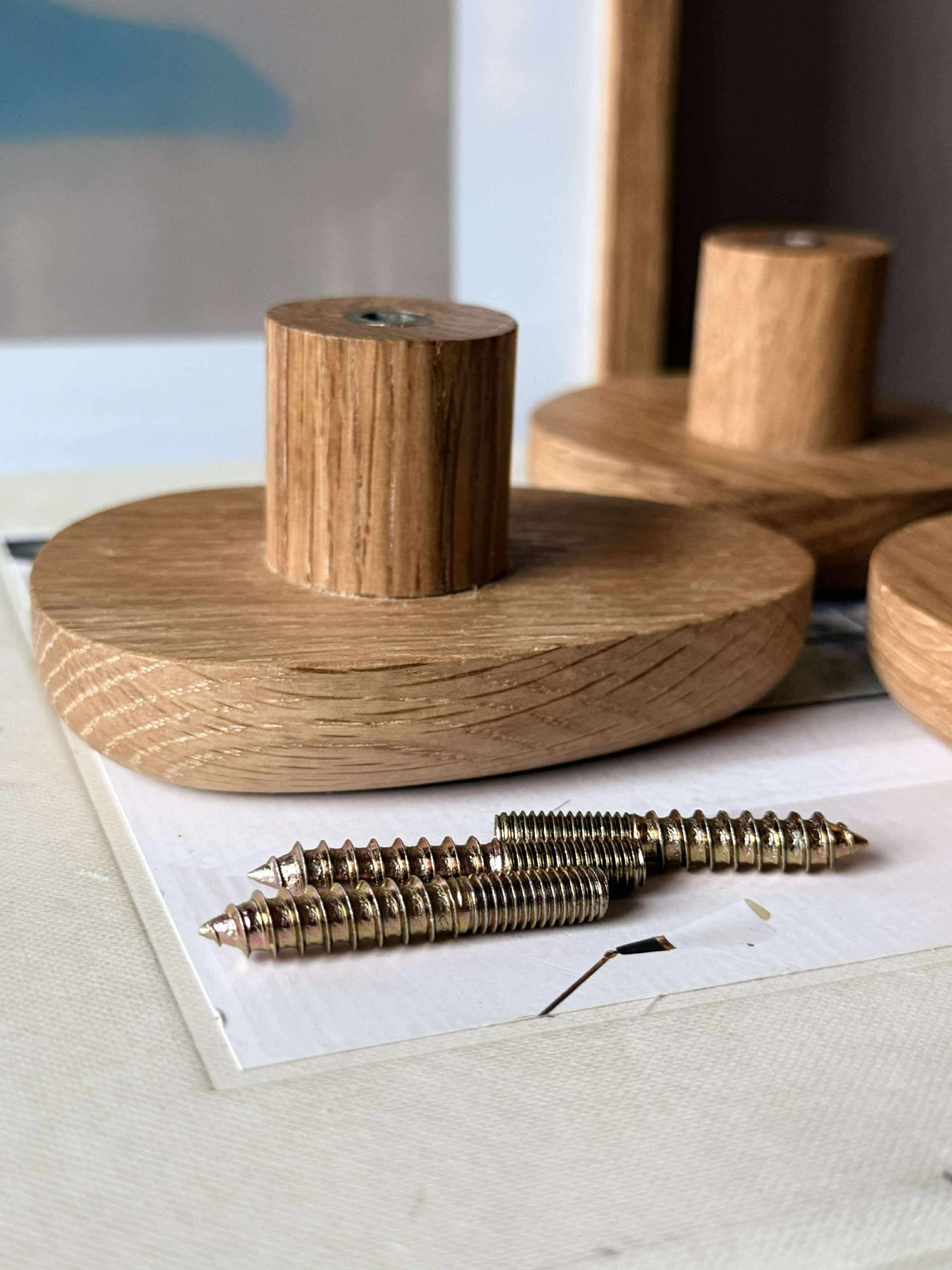 Wandhaken Eiche - Set mit 3 Stk