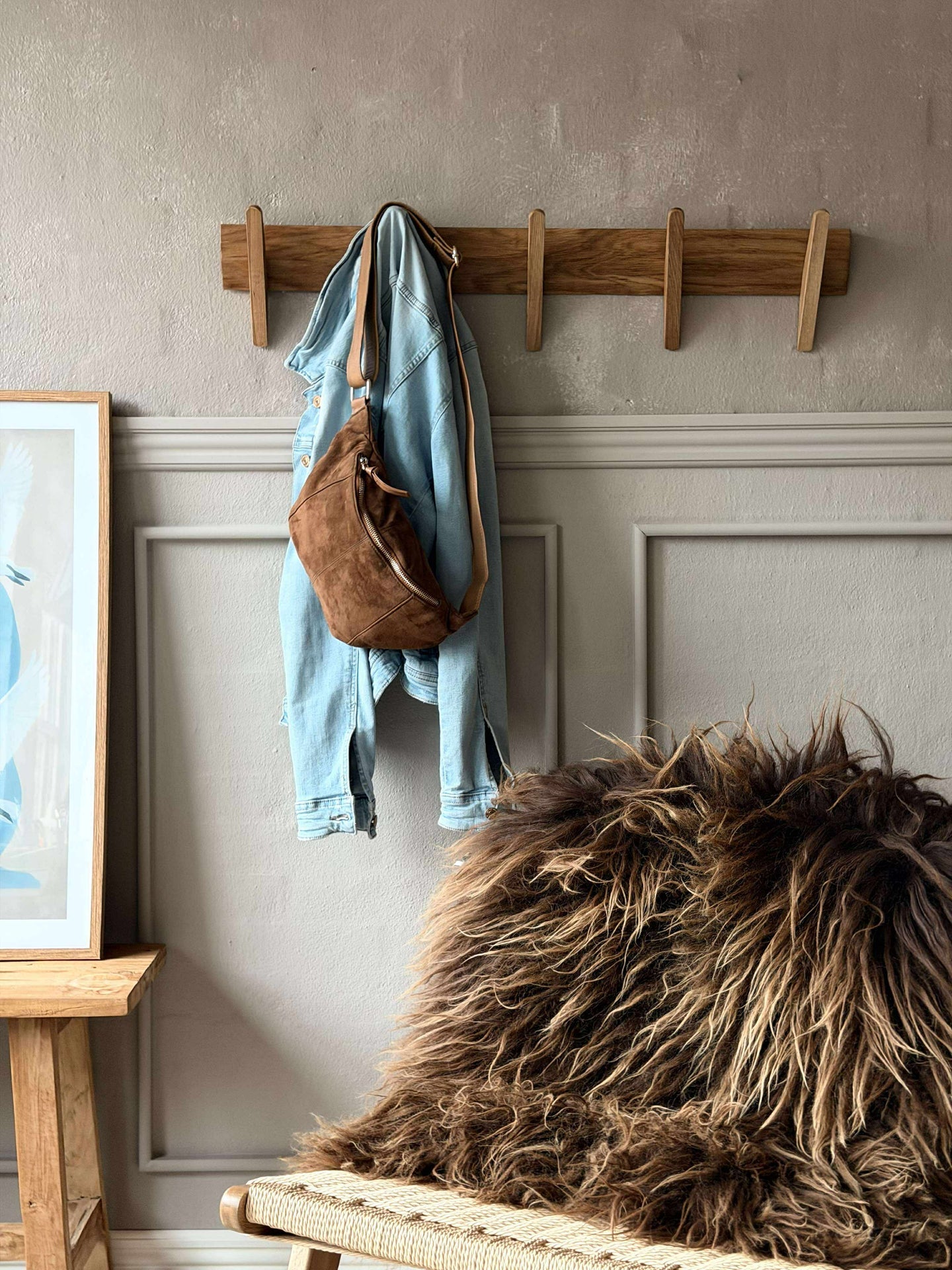 Hakenleiste - Eiche, 5 Haken