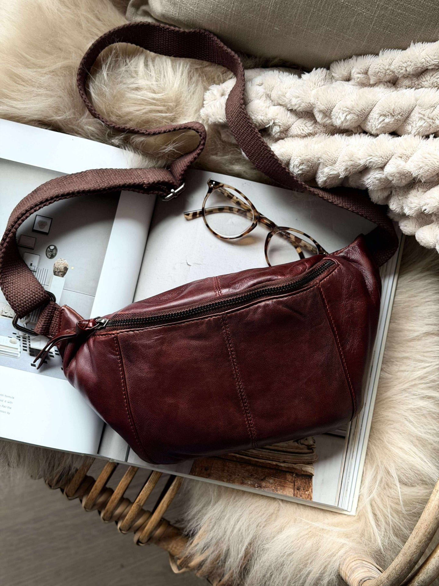 Bumbag JUNE - New Dark cognac