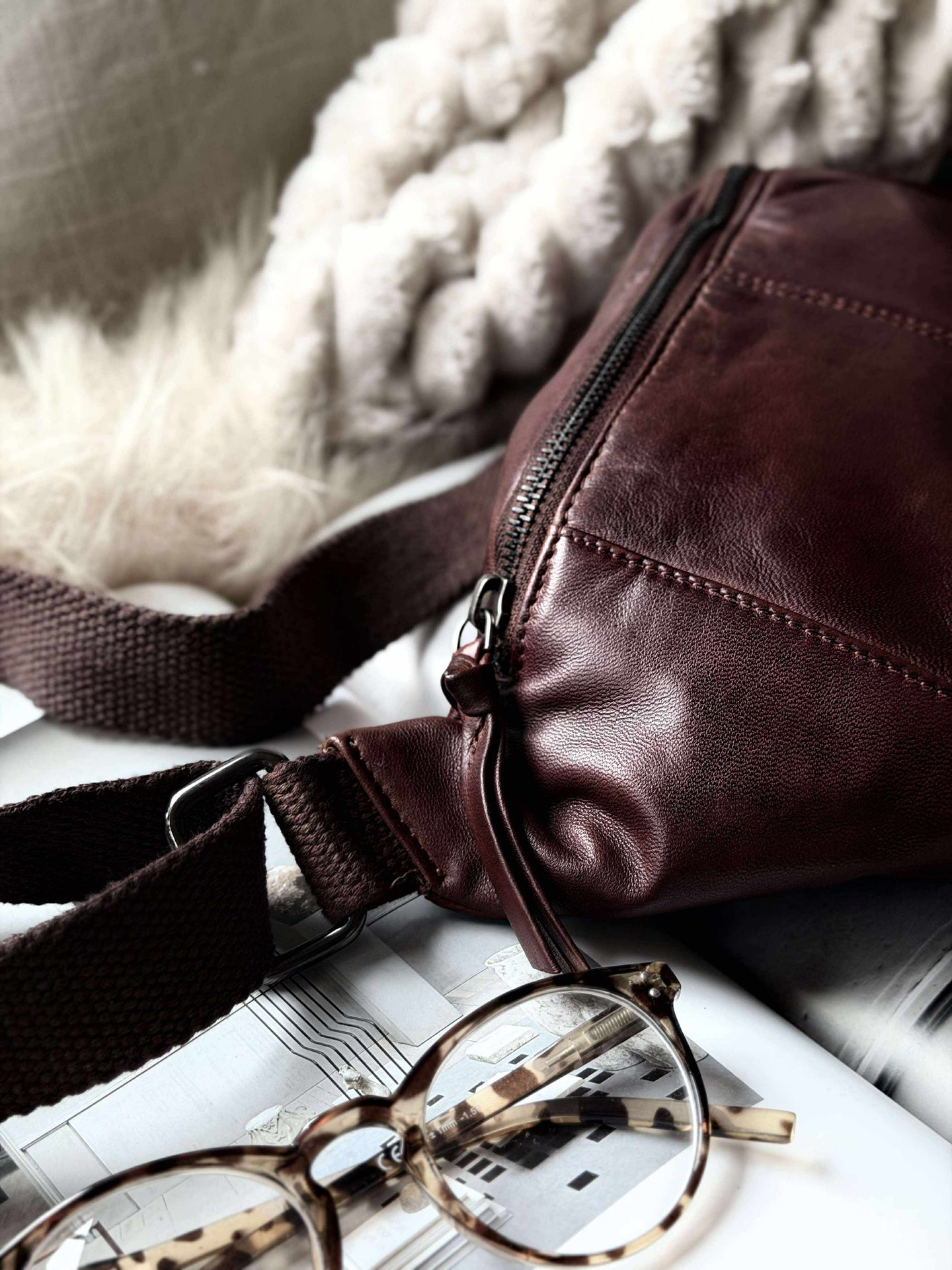 Bumbag JUNE - New Dark cognac