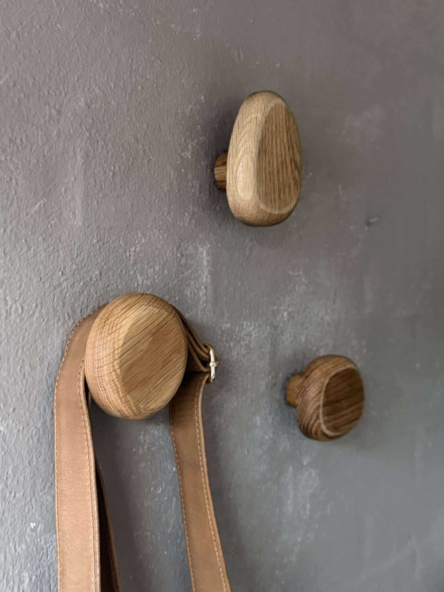 Wandhaken Eiche - Set mit 3 Stk