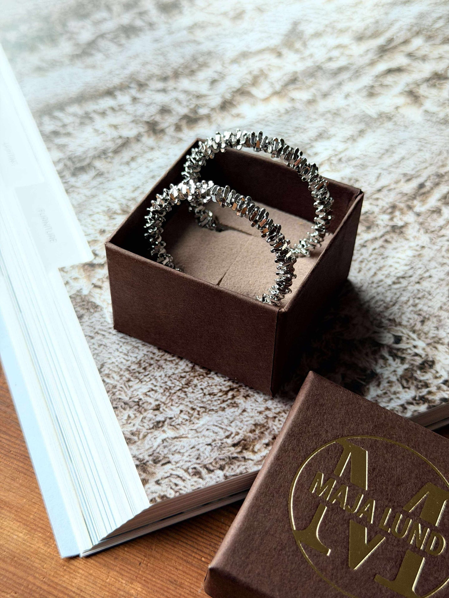Ohrringe INA Hoops Small - versilbert