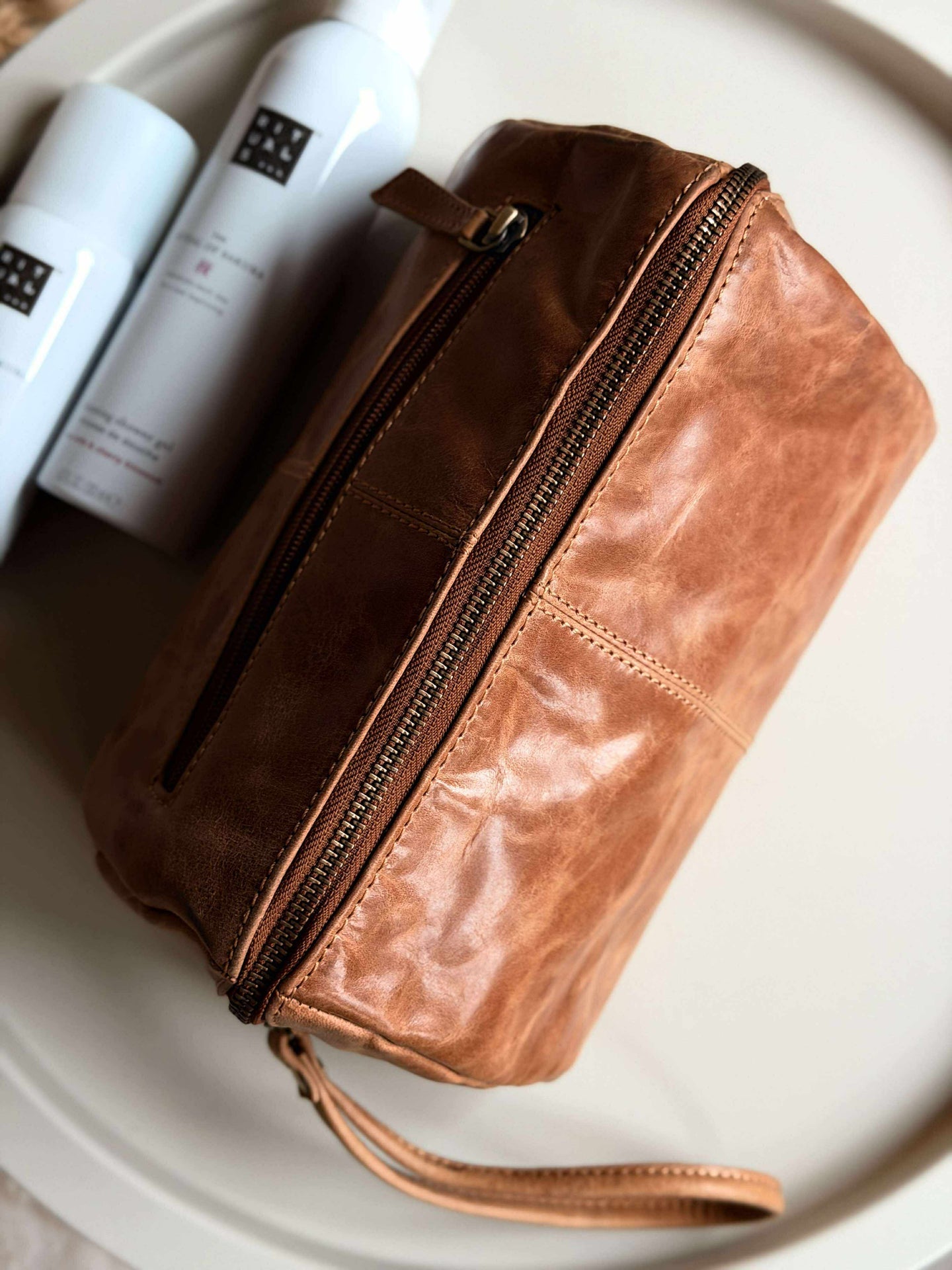 Toilettentasche Nora - New Cognac