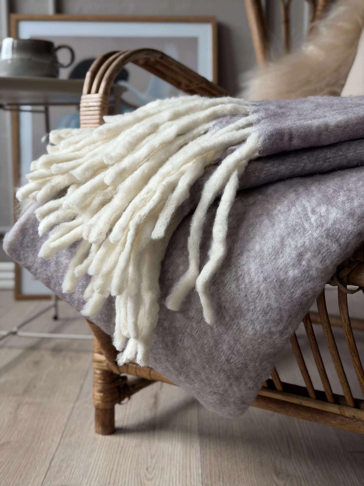 Herrlich warme Plaid – Lavendel