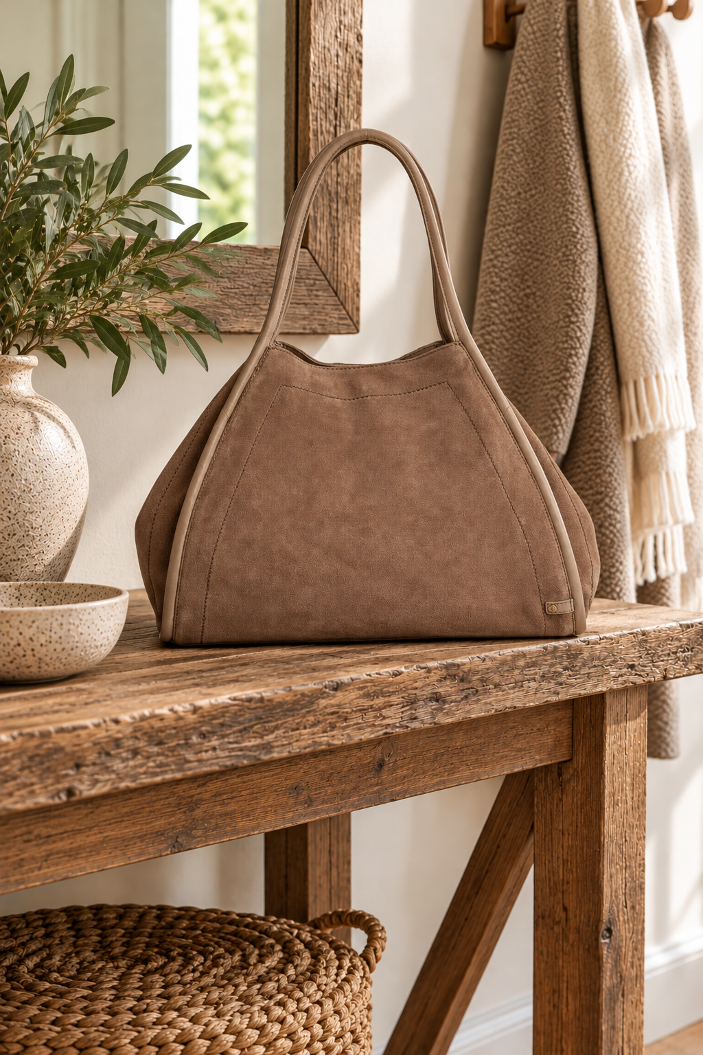Shopper Wildleder - Taupe