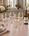 Gerillte Weingläser mit Goldkante - 4 Stk. 350 ml