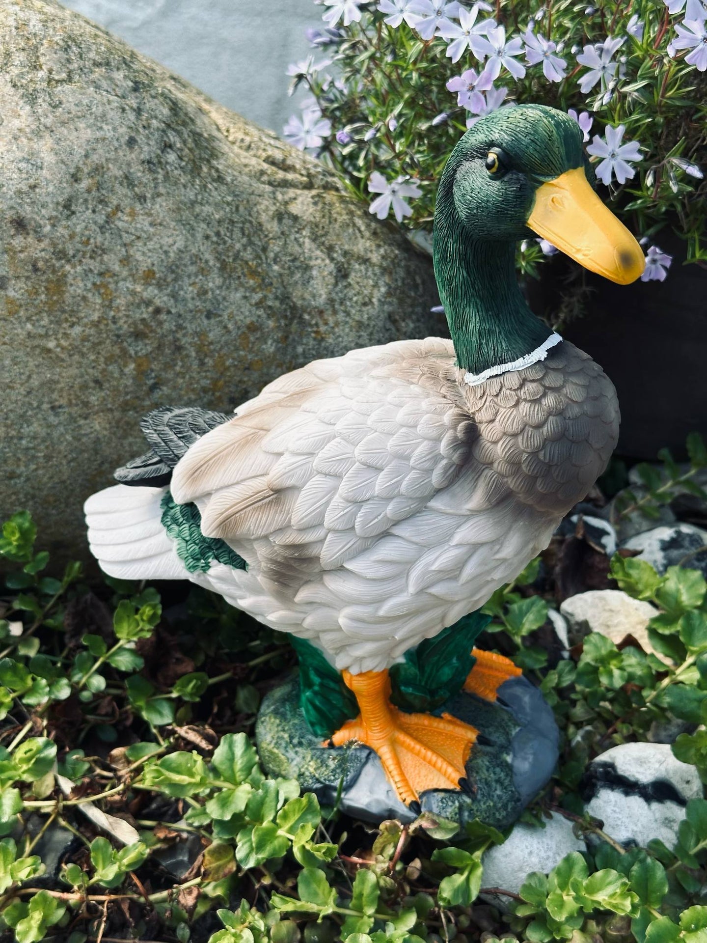 Gartenfigur Ente - Grün