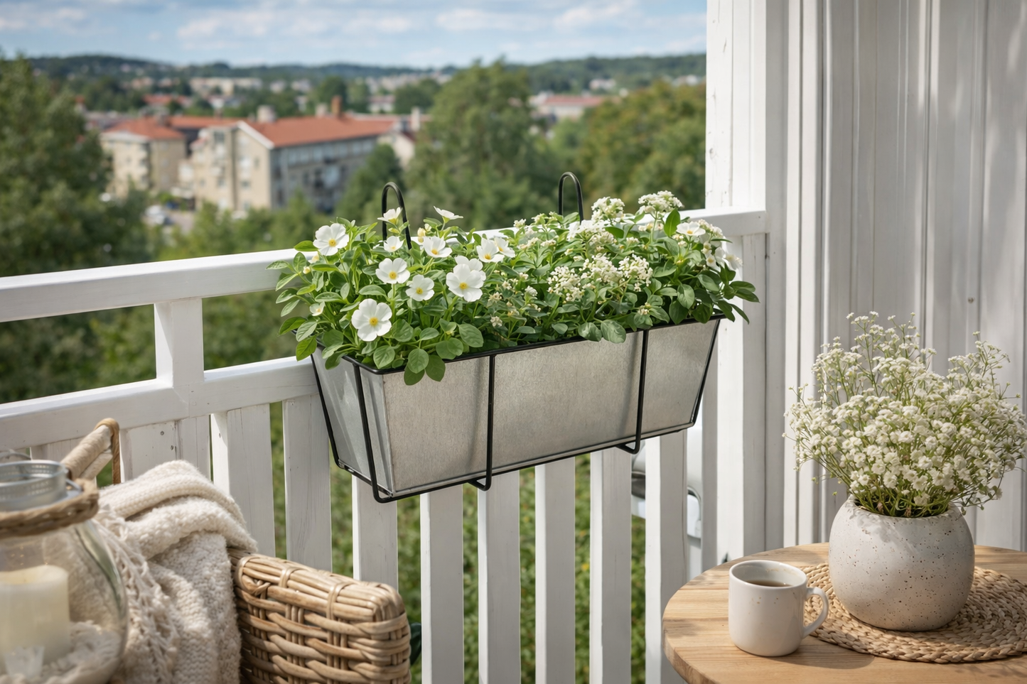 Balkonkasten Zink 50 cm