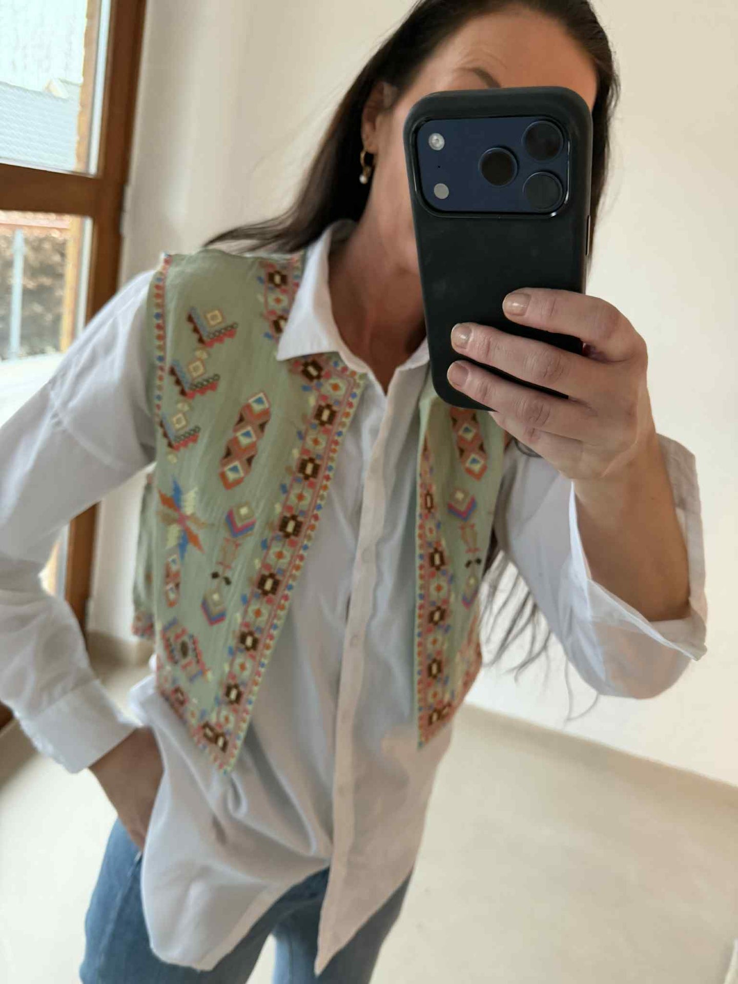 Weste Boho mint